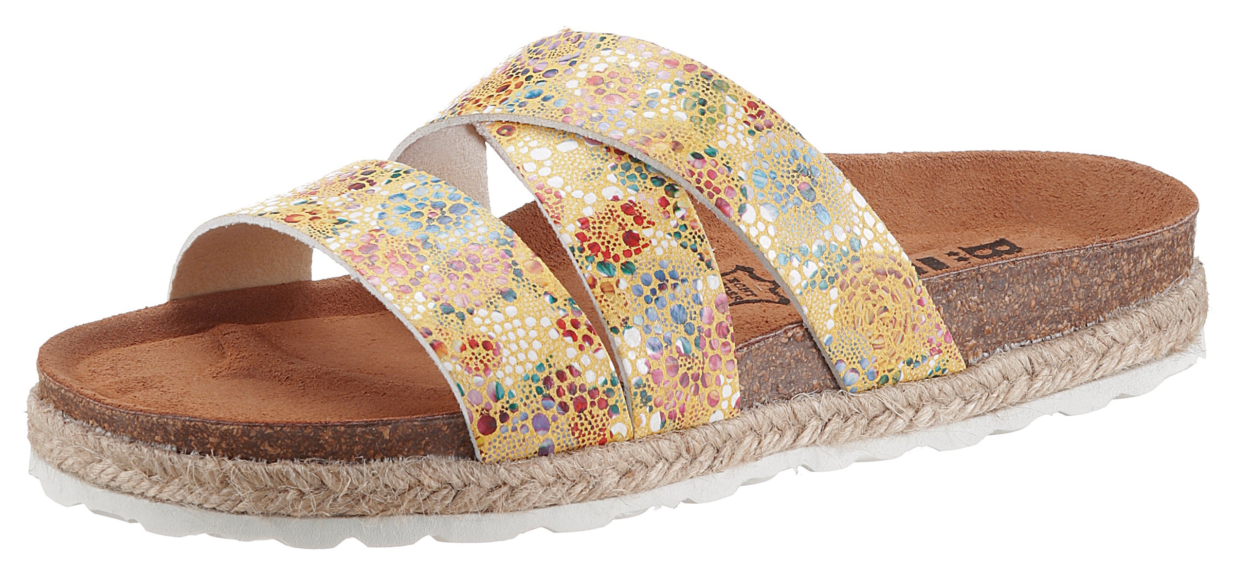 Bio Time Pantolette, mit buntem Druck