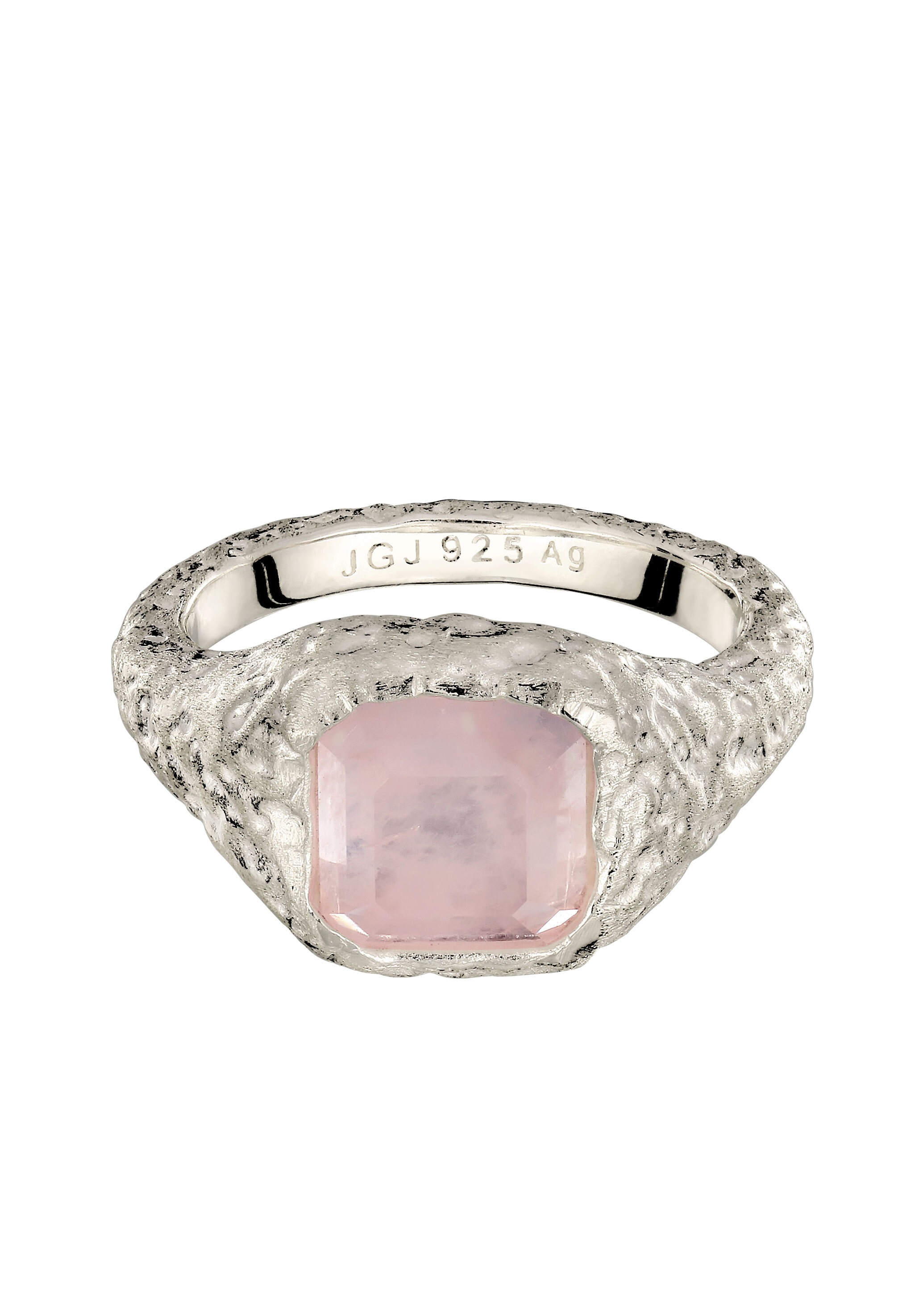 HAZE & GLORY Siegelring »Ring Quarz Rosa 925 Sterling Silber«