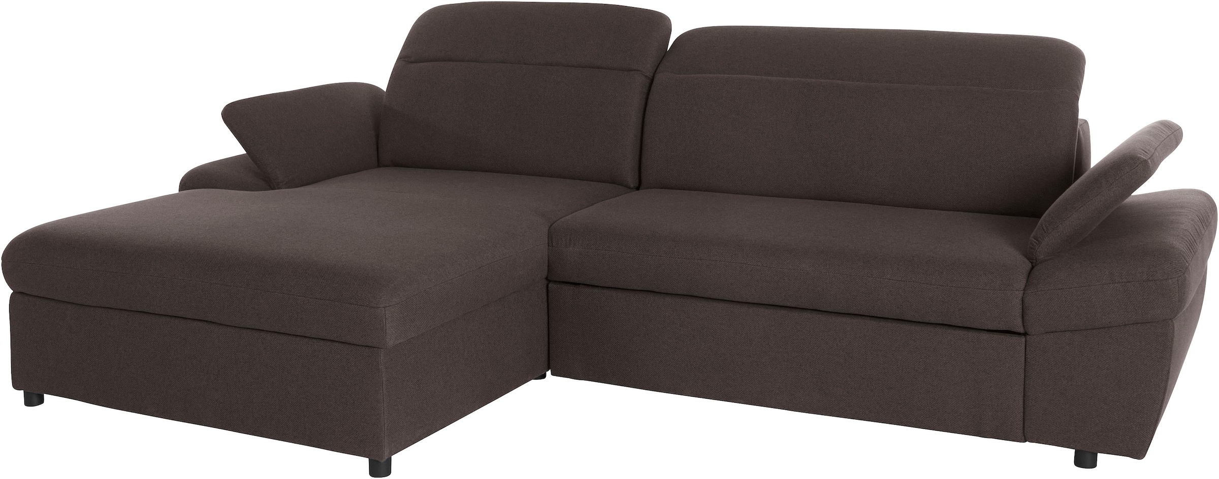 exxpo - sofa fashion Ecksofa »Kyoto, inkl. Kopfteil- und Armteilverstellung, hoher Sitzkomfort« wahlweise mit Bettfunktion und Bettkasten, hochwertige Bezüge, L-Form