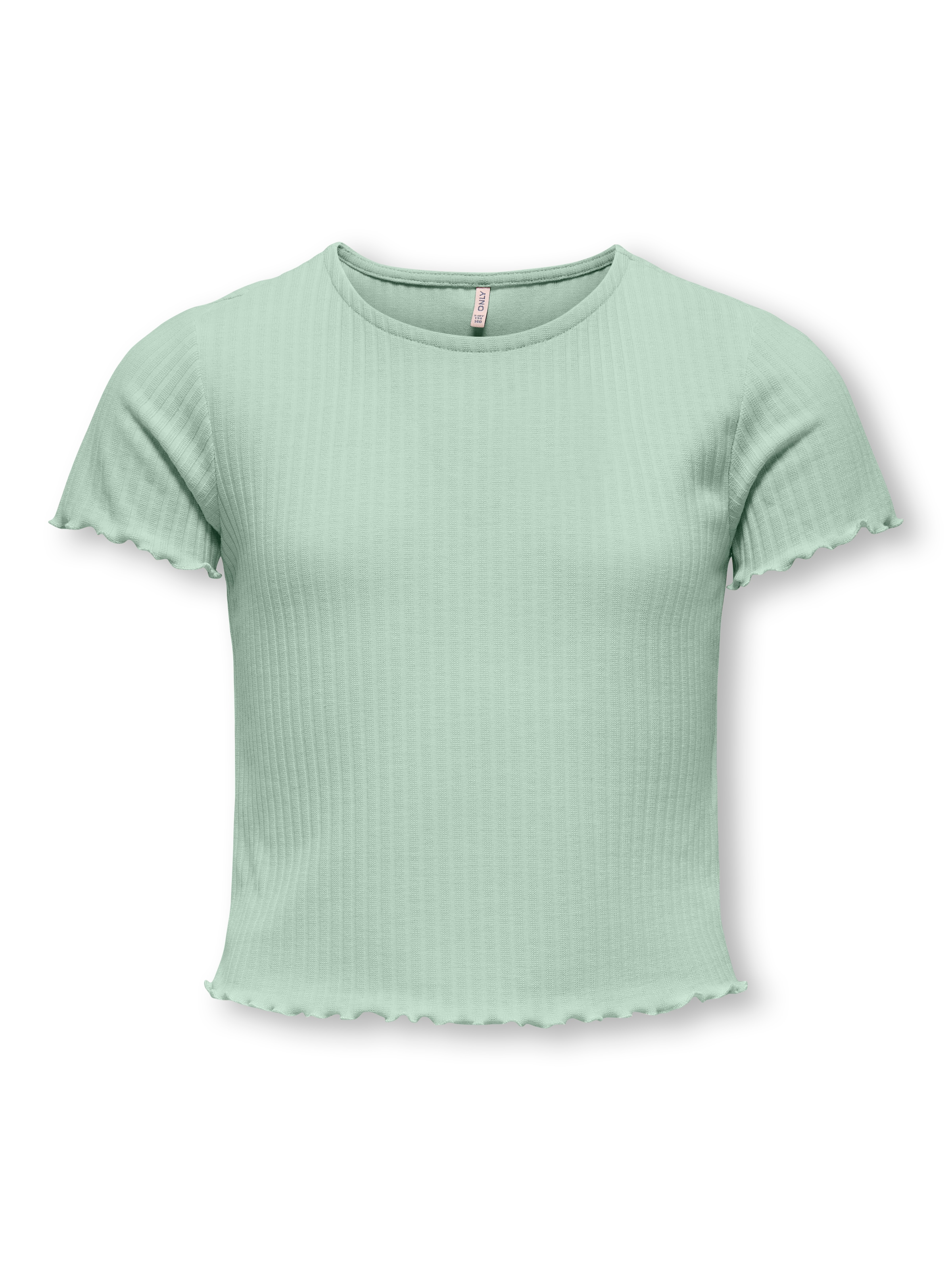 KIDS ONLY T-Shirt »KOGNELLA S/S O-NECK TOP NOOS JRS« mit süßer Wellenkante