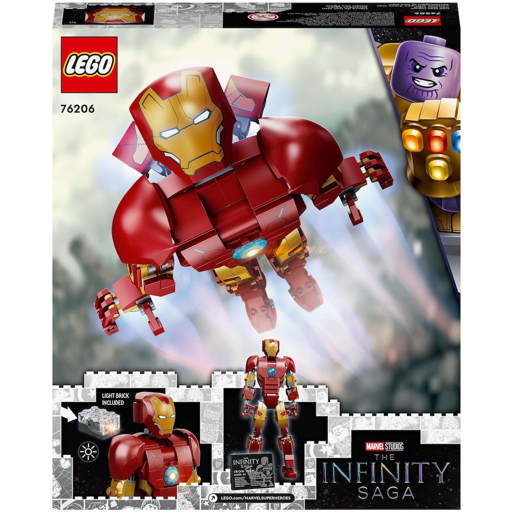 LEGO® Konstruktionsspielsteine »Iron Man Figur (76206), LEGO® Marvel«, (381 St.)