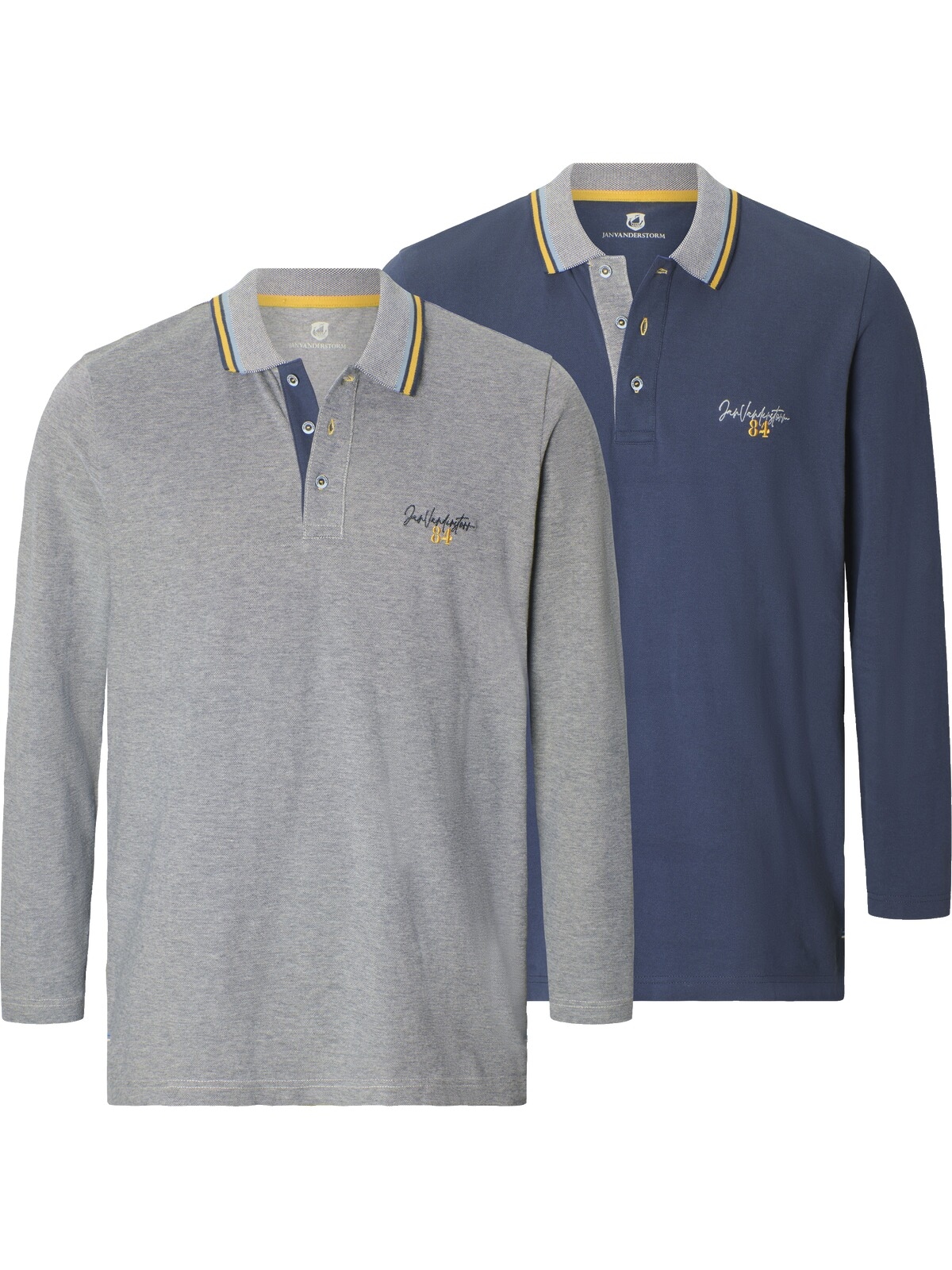 Jan Vanderstorm Langarm-Poloshirt »Doppelpack Langarm-Poloshirt STEY«