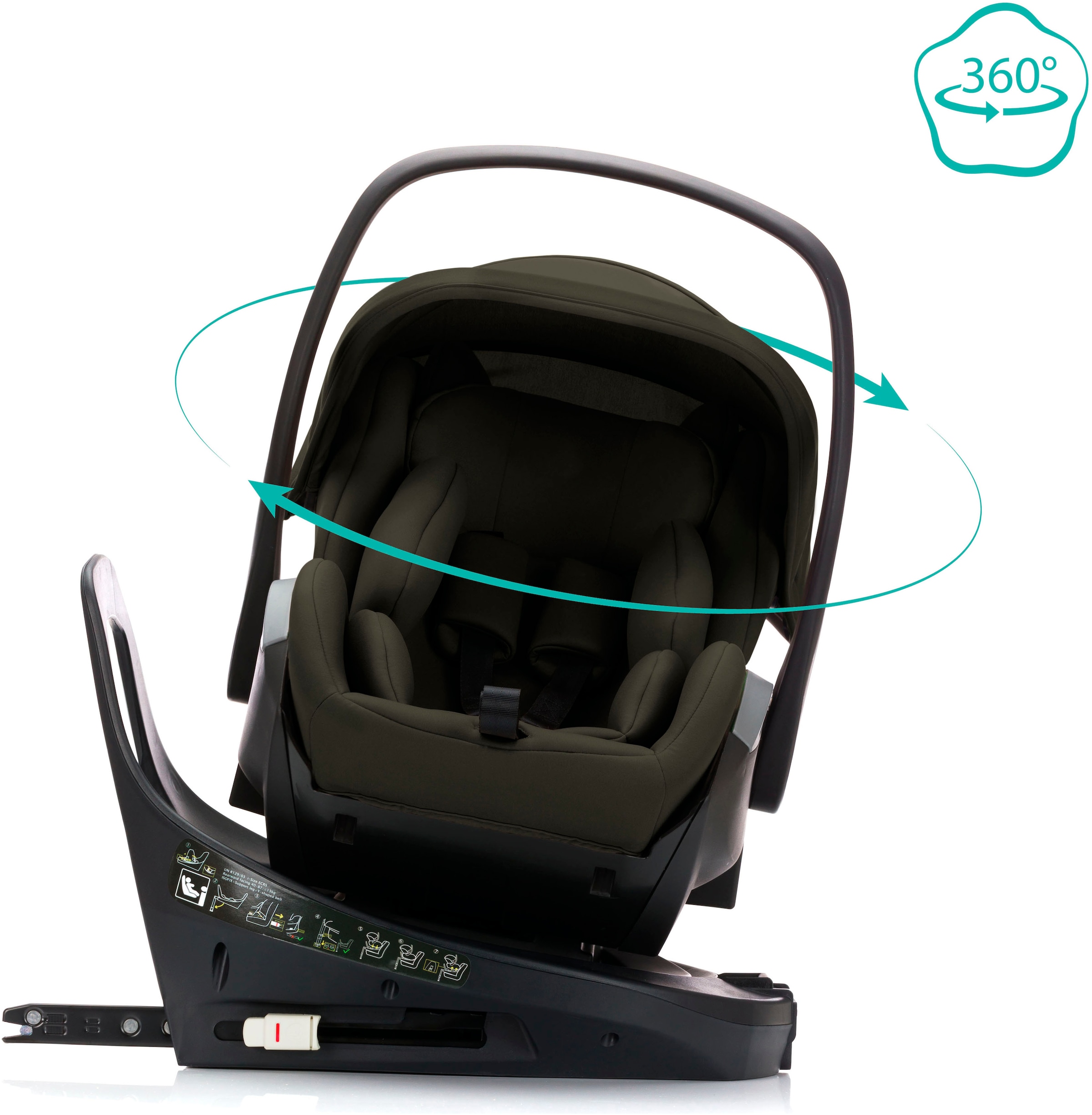 Fillikid Autokindersitz »NOA, inkl. Basisstation« Gr. 0, 360 °