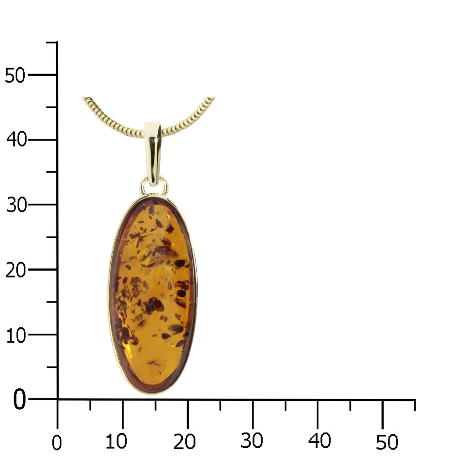 OSTSEE-SCHMUCK Kette und Anhänger Set »- Classic 30x13 - Gold 333/000 - Bernstein«