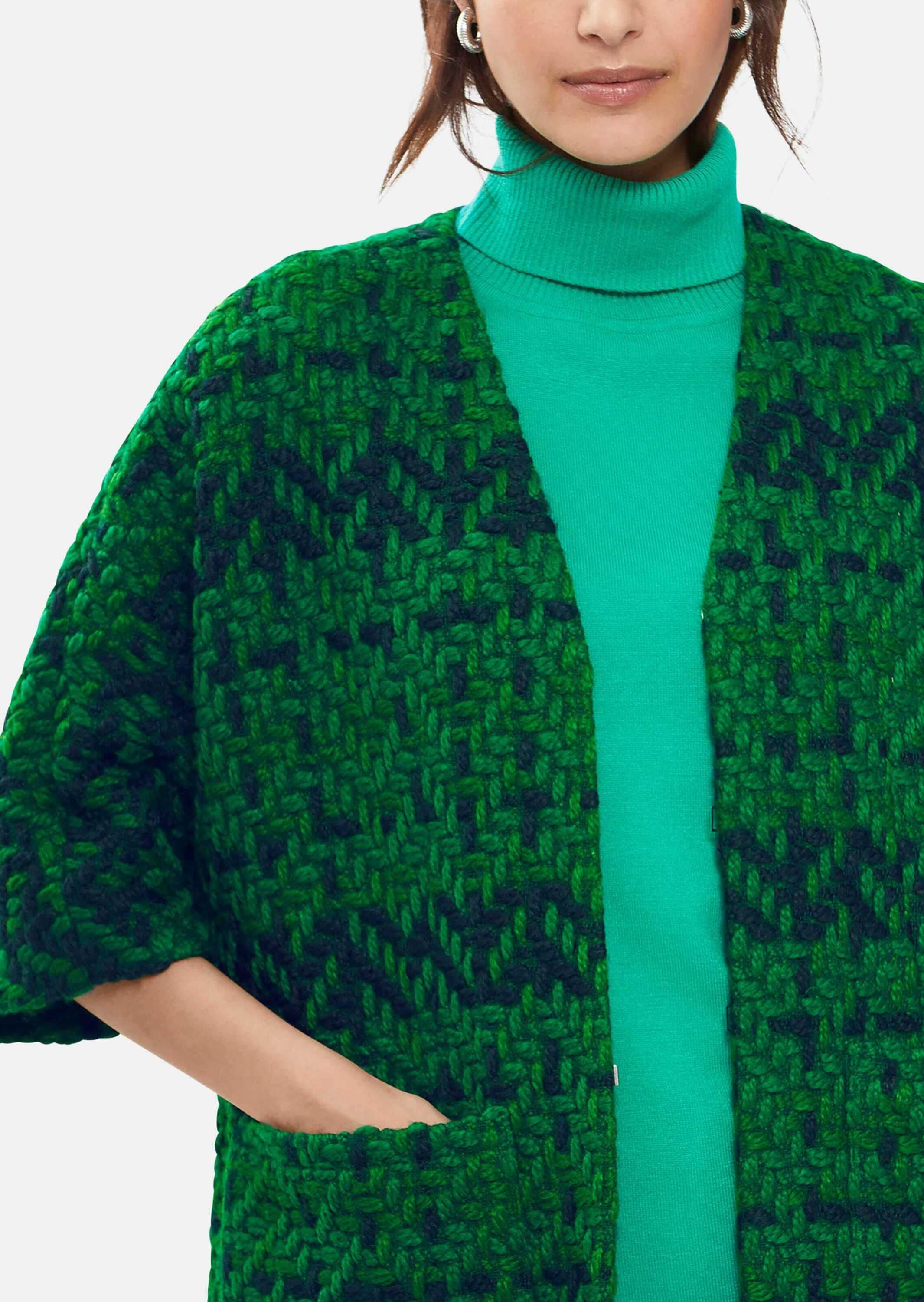MADELEINE Outdoorjacke »Jacke Longjacke aus grob strukturiertem Multicolor-Jacquard«