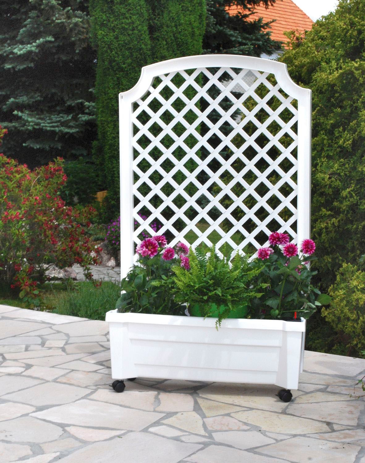 KHW Spalier, Pflanzkasten auf Rollen mit Bewässerungssystem, BxTxH: 79x35x134 cm