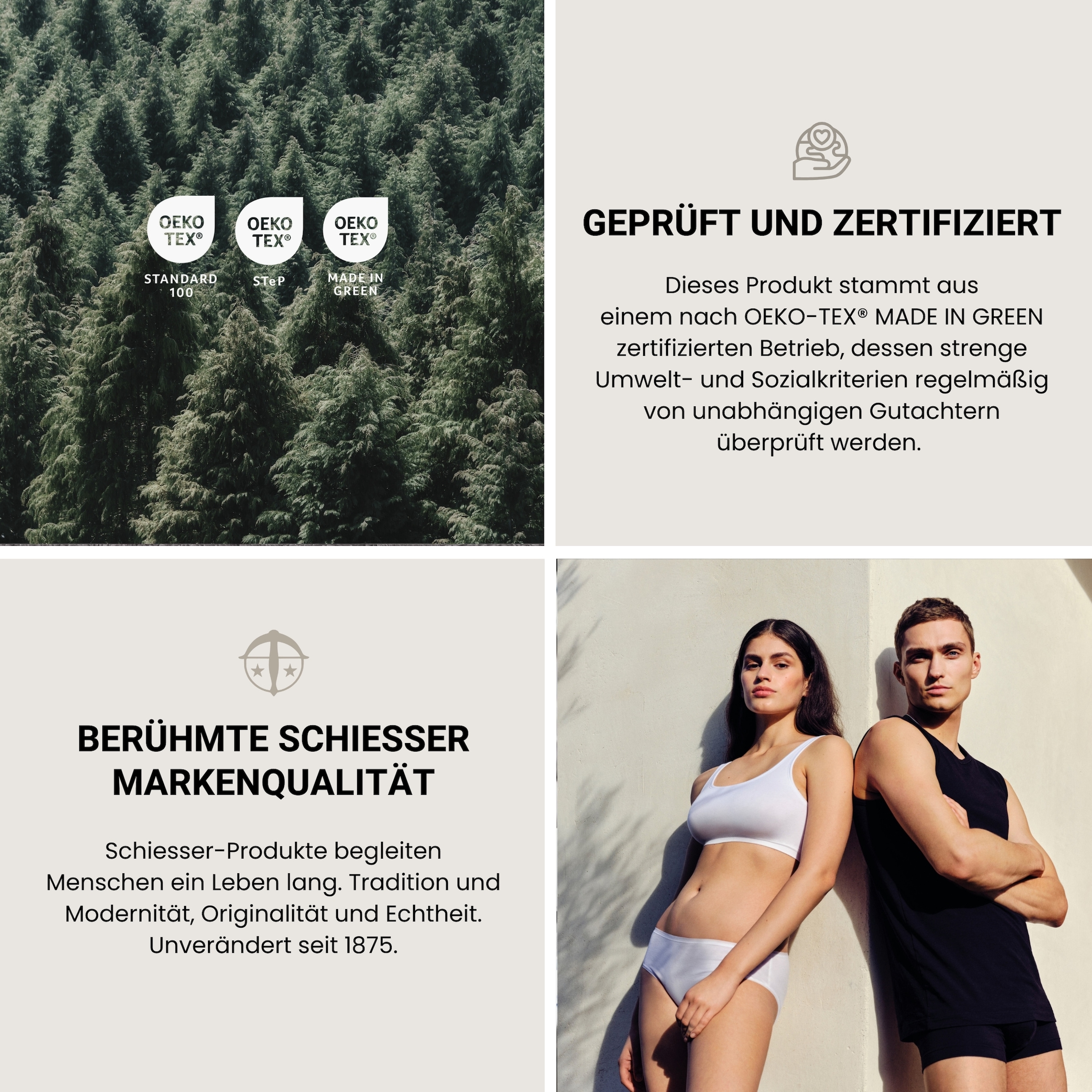 Schiesser Bettwäsche »Vera aus weichem Baumwoll-Satin mit floralem Muster« 2 tlg. Made in Green by Oeko-Tex