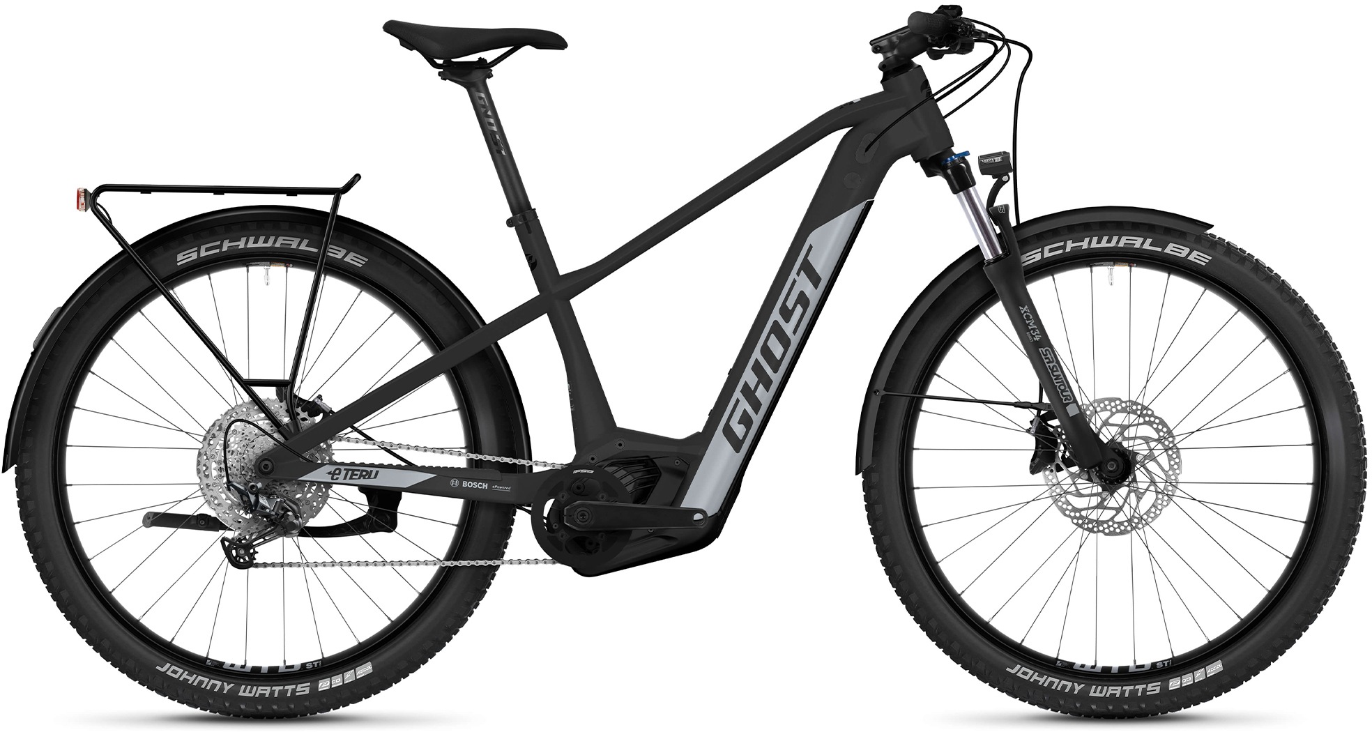 Ghost »E-Teru B Advanced EQ« 12 Gang Shimano SLX RD-M7100 Schaltwerk Kettenschaltung Mittelmotor 250 W Pedelec in grau, Größe 27,5+ Zoll (69,85 cm)