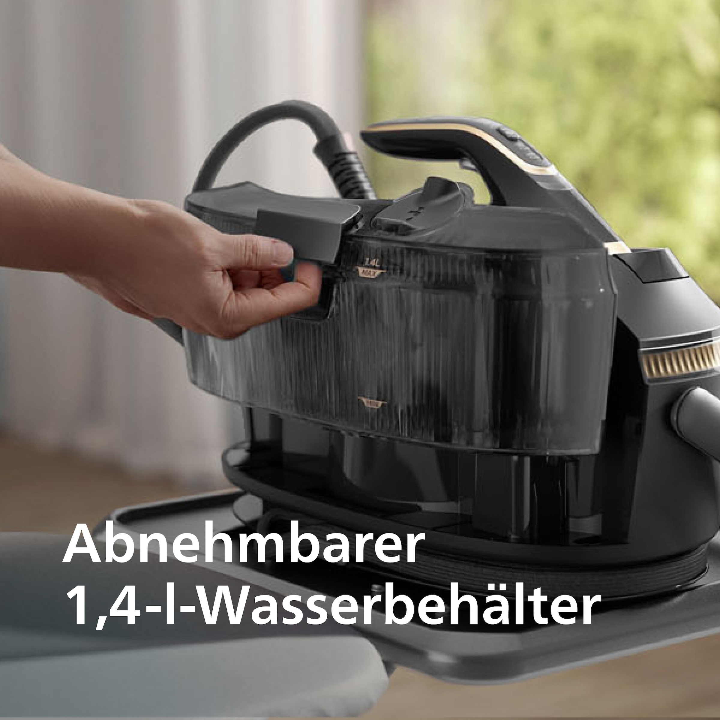 Philips Dampfbügelstation »PerfectCare 8000 Series PSG8300/20, Dunkelblau/Gold«, 3.120 Watt, OptimalTemp & TurboPower-Dampfmotor, 850 gr Dampfstoß