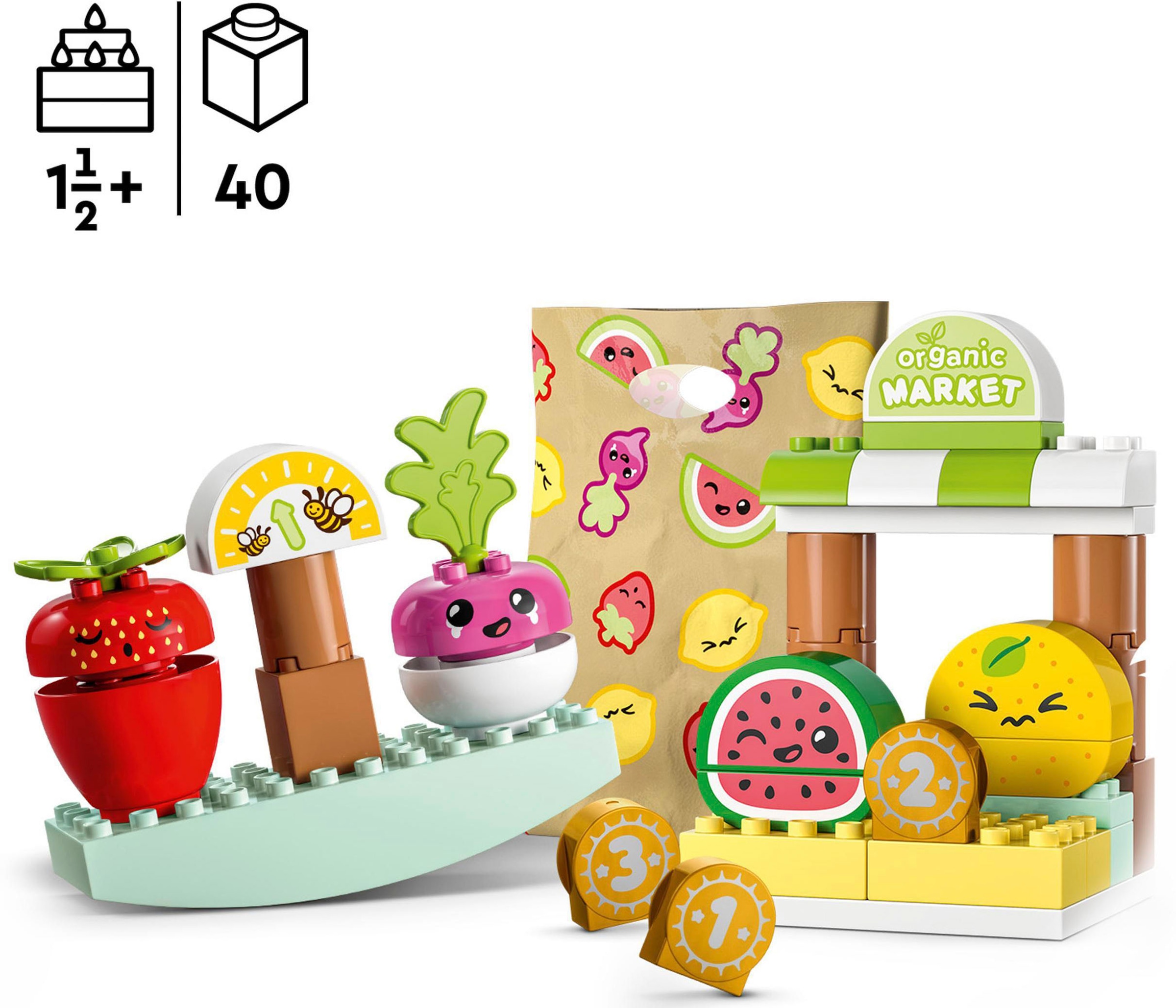 LEGO® Konstruktionsspielsteine »Biomarkt (10983), LEGO® DUPLO My First«, (40 St.)