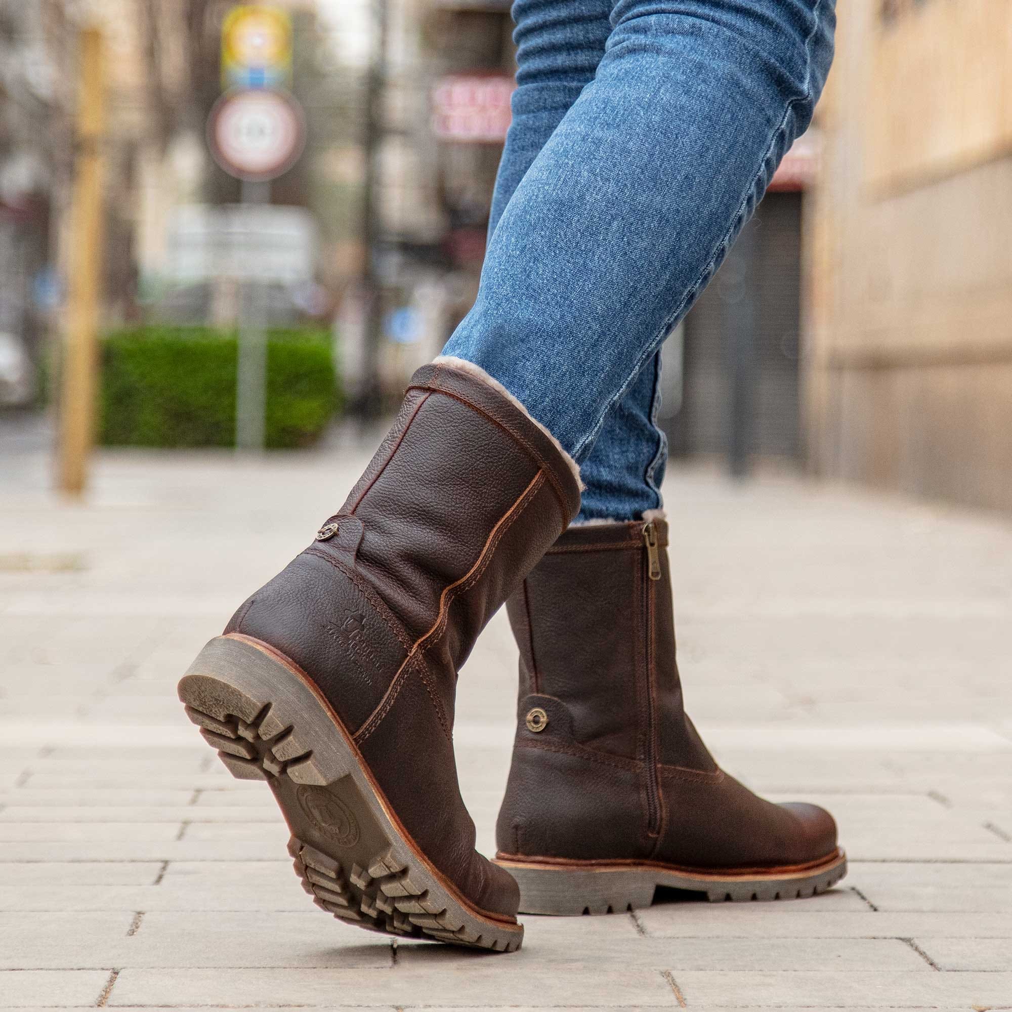 Panama Jack Winterboots, Blockabsatz, Winterstiefelette, Kurzstiefel mit edler Logoprägung