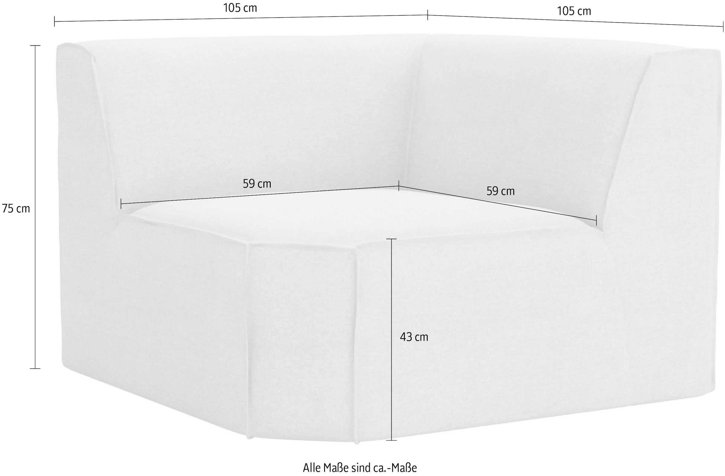 RAUM.ID Sofa-Eckelement »Norvid«, modular, mit Taschenfederkern, große Auswahl an Modulen