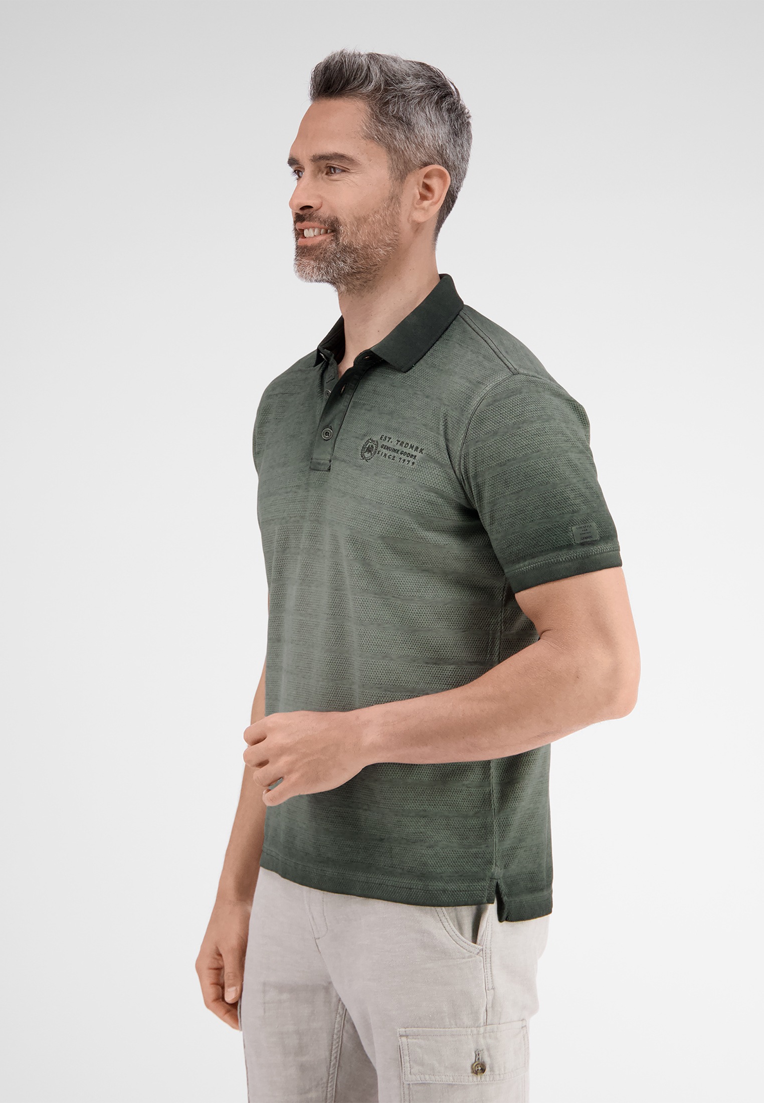 LERROS Poloshirt »LERROS Poloshirt, gestreift in Strukturqualität«