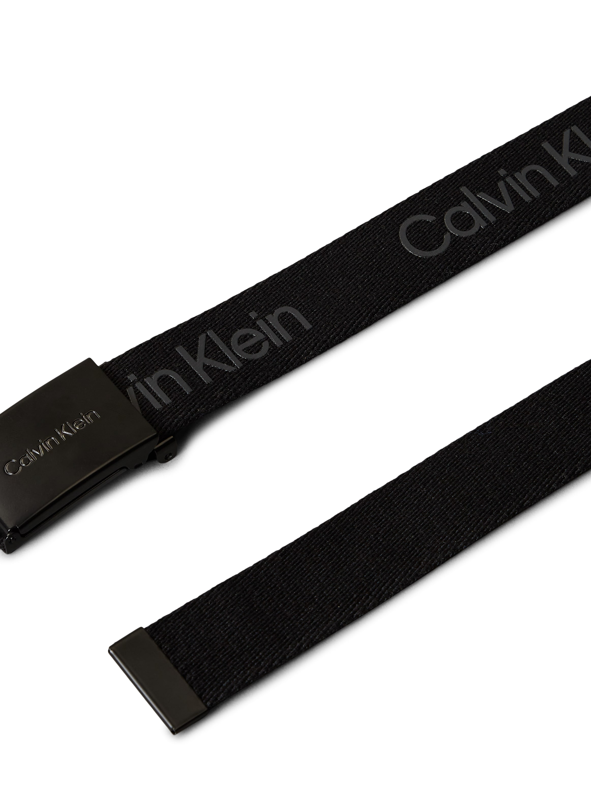 Calvin Klein Jeans Synthetikgürtel »CALVIN LOGO CANVAS BELT« Logodrucke, Koppelschließe