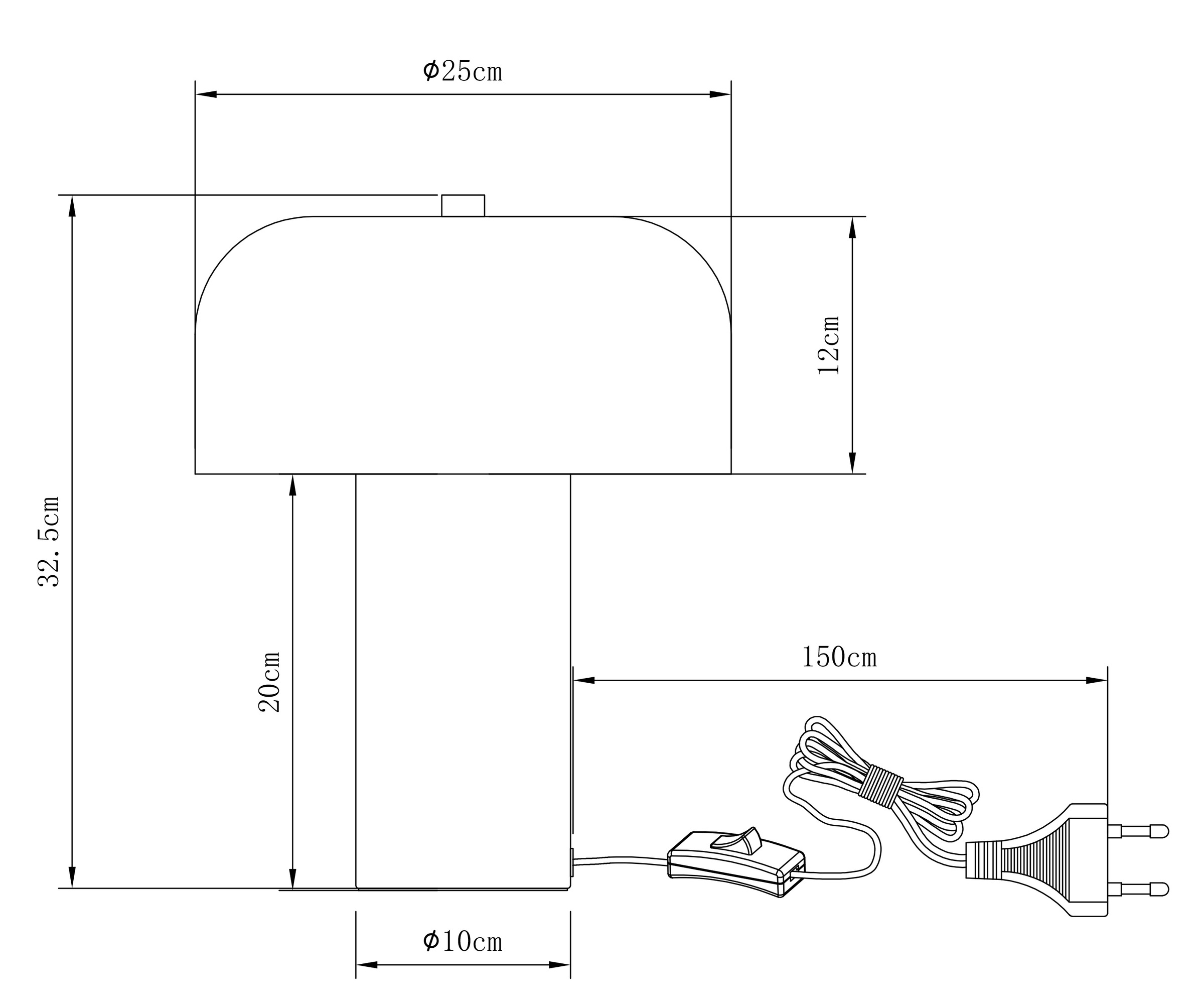 OTTO home Tischleuchte »Jorre - Pilzlampe« 1 Stk. zweifarbig - matt & glänzend, Pilzleuchte, Tischlampe, Pilzform, E14
