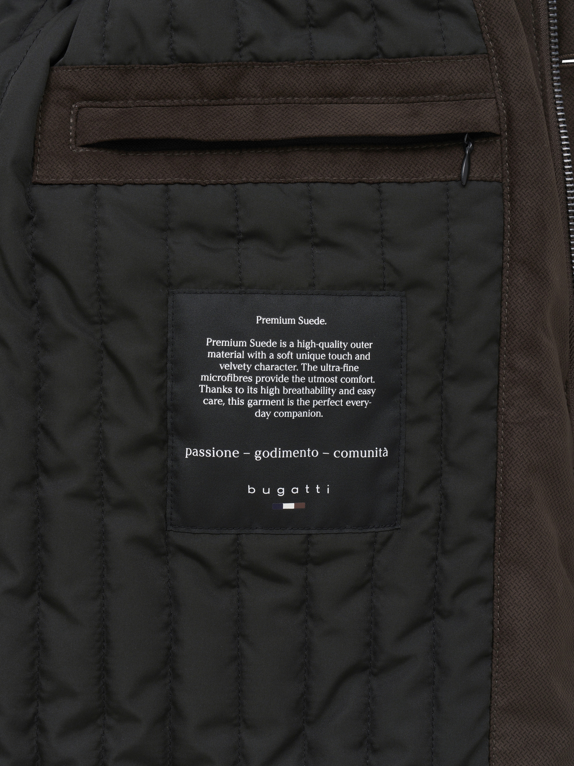 bugatti Kurzjacke »Regular Fit« ohne Kapuze Regular Fit Premium Suede Stehkragen
