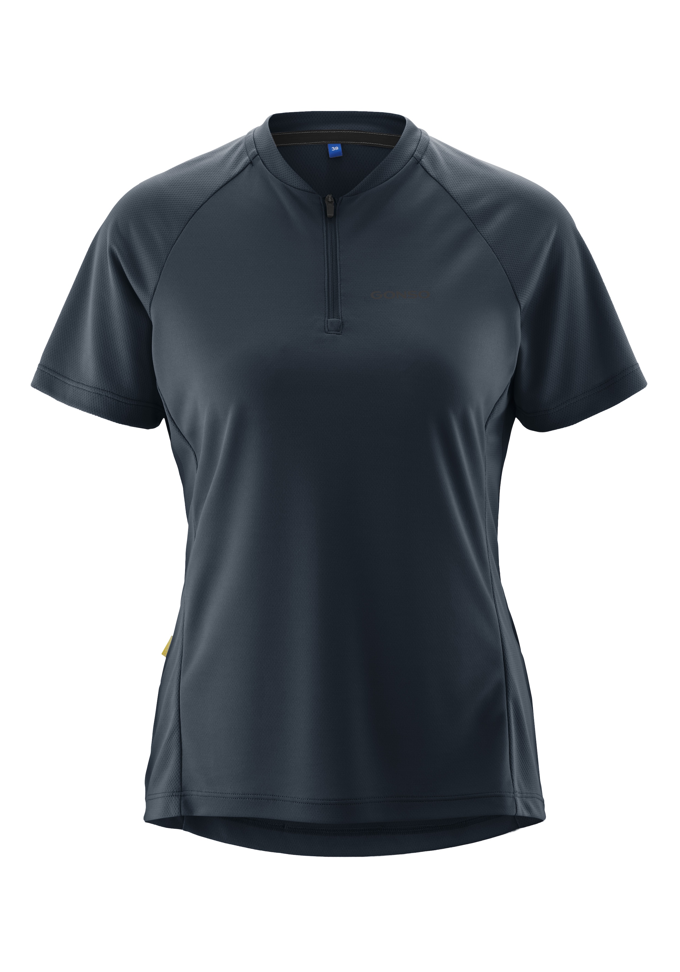 Gonso Radtrikot »SITIVO Jersey Blue W« Damen Fahrradtrikot mit Rückentasche, Half-Zip Trikot, Loose Fit