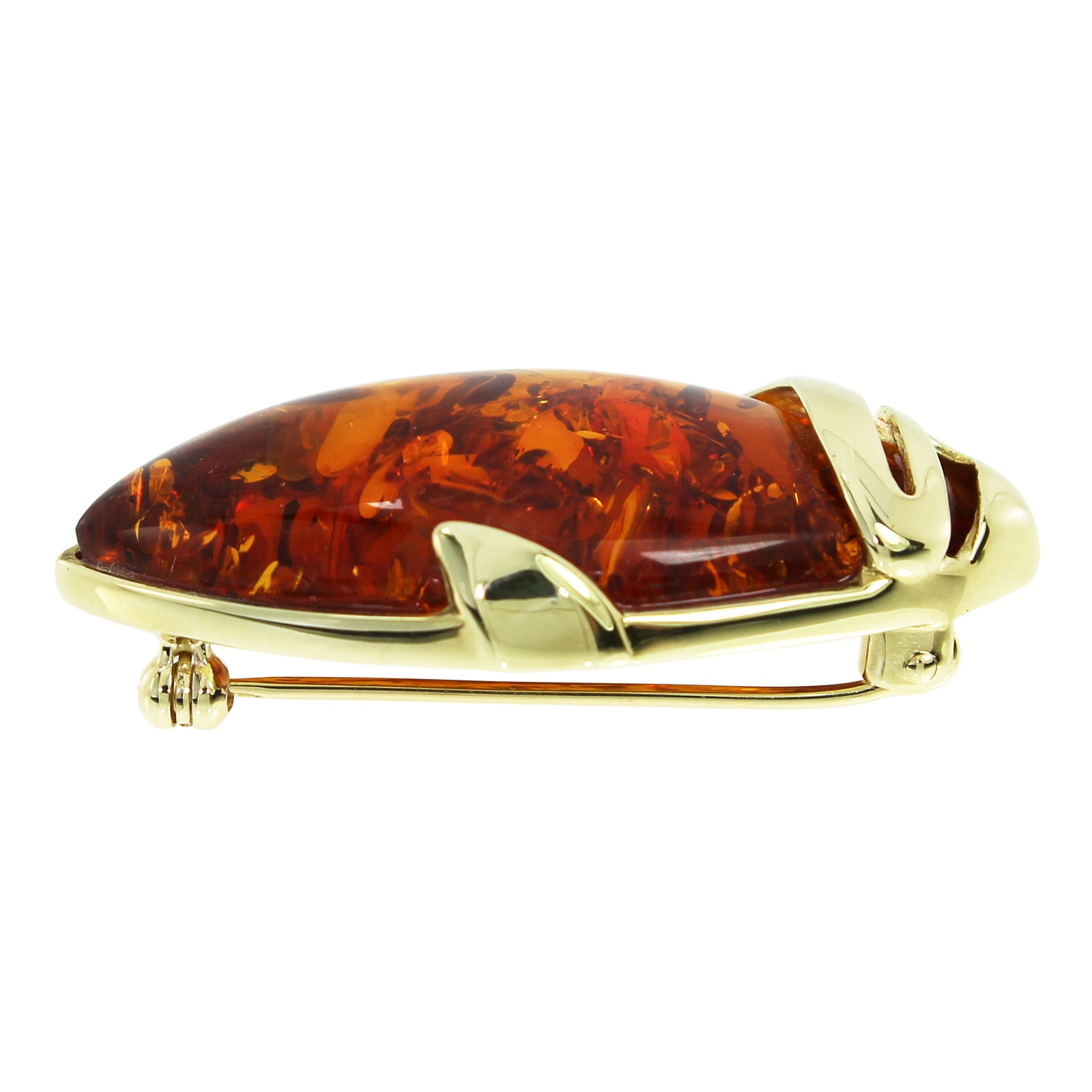 OSTSEE-SCHMUCK Brosche »- Tasa - Gold 333/000 - Bernstein«