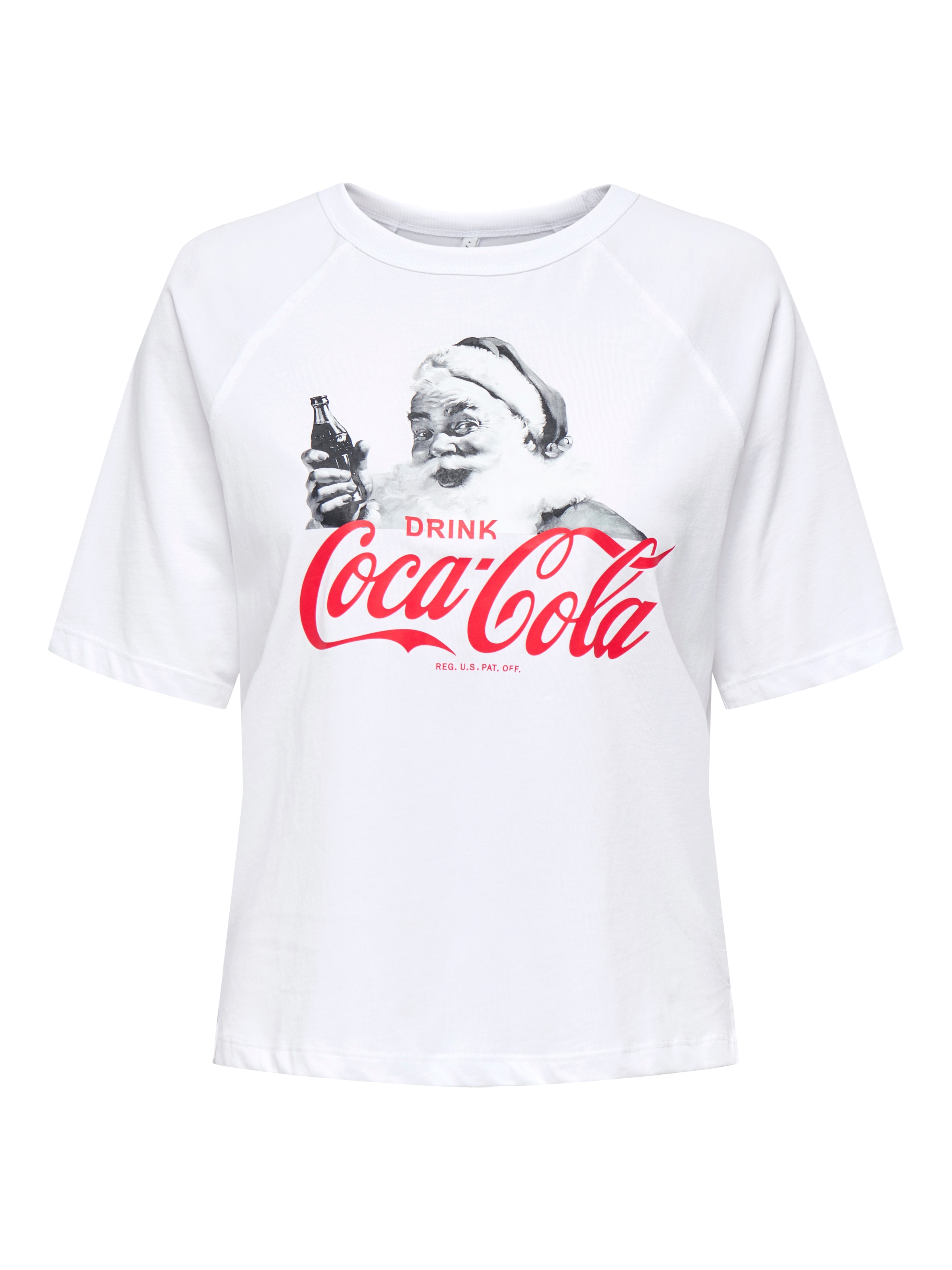 ONLY CARMAKOMA Kurzarmshirt »CARCOCA COLA XMAS LIFE S/S TOP JRS«