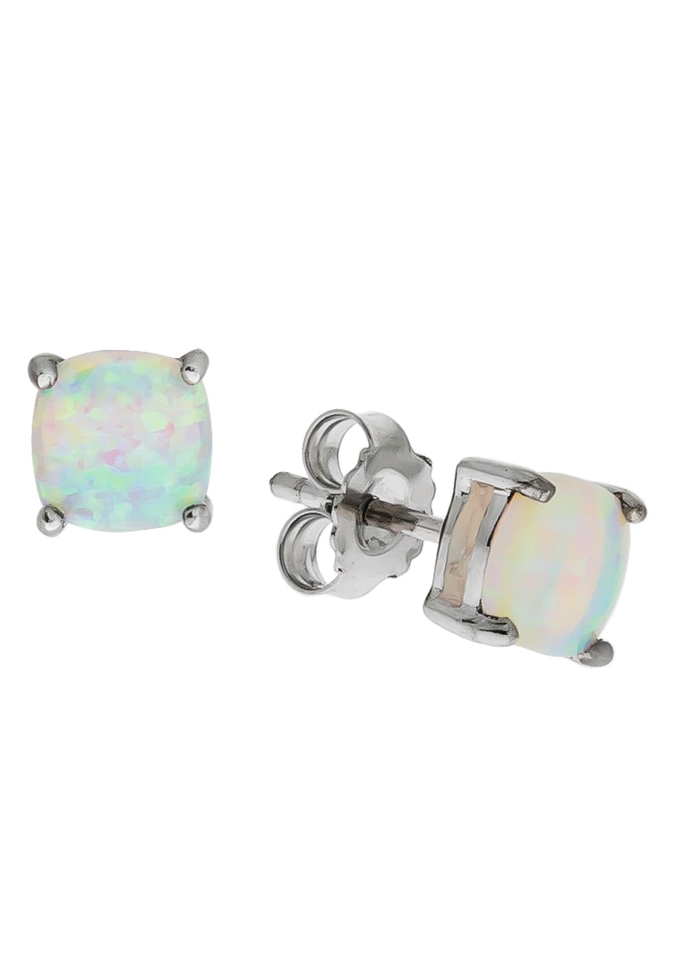 Paar Ohrstecker »Schmuck Geschenk Silber 925 Ohrschmuck Edelstein Opal«, mit Opal...