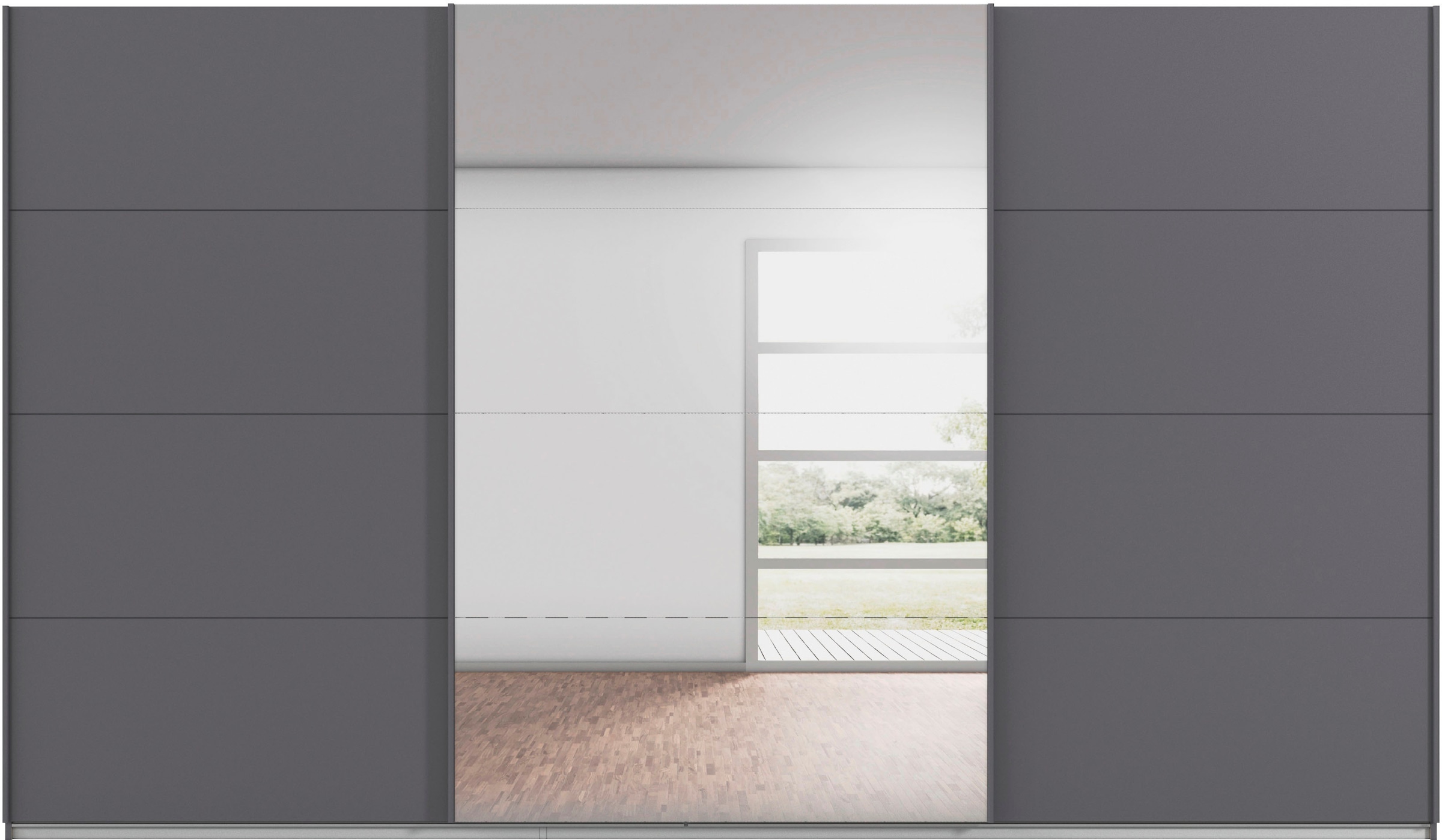 rauch Schwebetürenschrank »Kleiderschrank Schrank OTTO´S CHOICE Garderobe AGORDO«, (in zwei Griff-Farben), Top Innenausstattung, in 4 Breiten und 2 Höhen MADE IN GERMANY