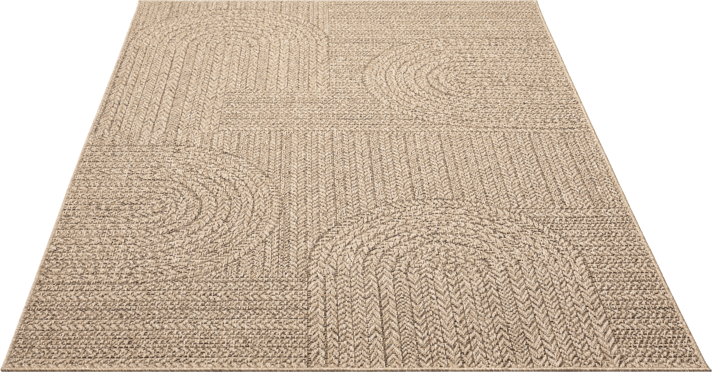 merinos Teppich »Kenzy 7«, rechteckig, 1 mm Höhe, robuster In- und Outdoor Teppich im natürlichen Jute-Look, wetterfest