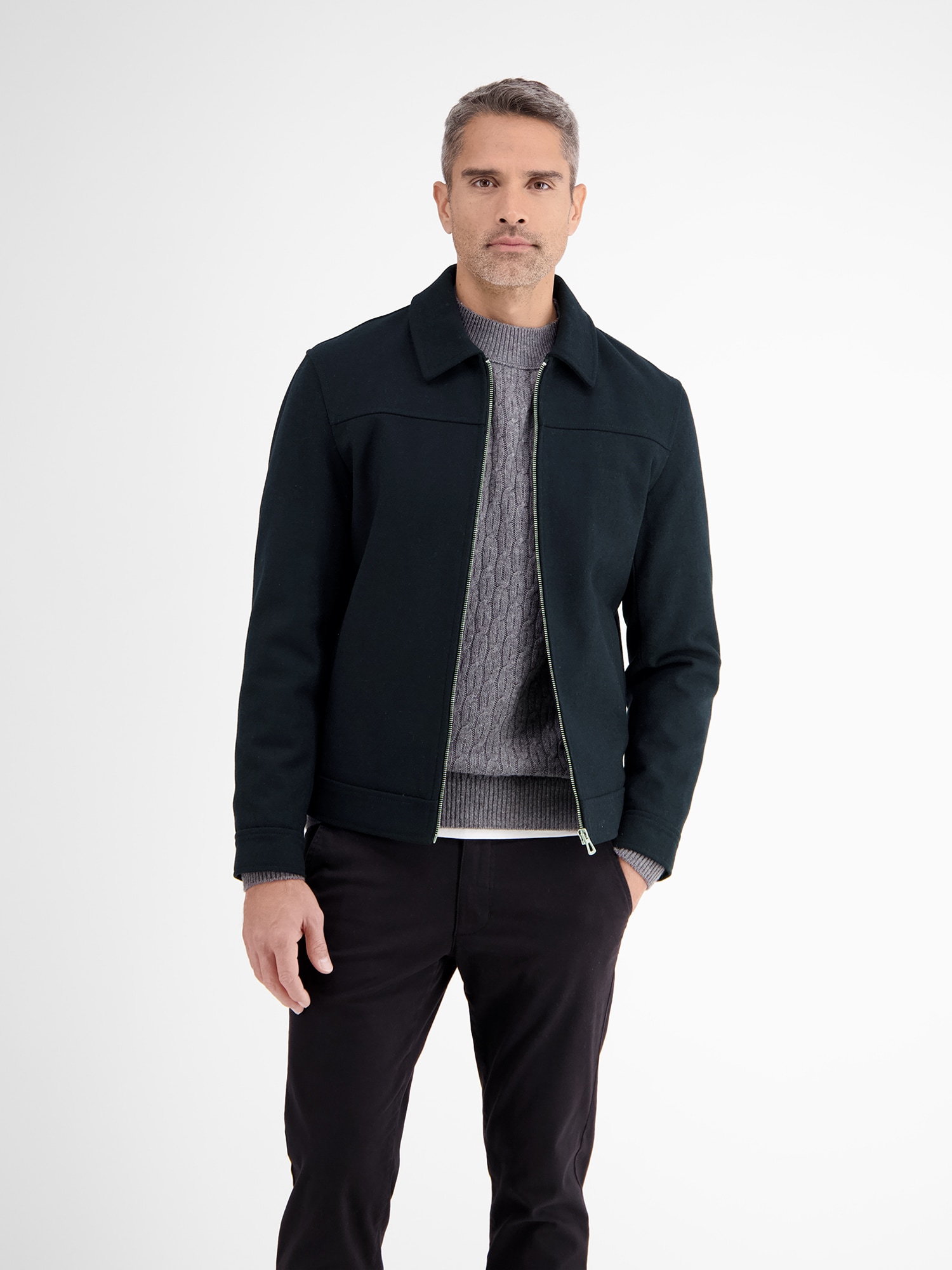 LERROS Blouson »LERROS Modischer Wollblouson«, ohne Kapuze, Keine Angabe