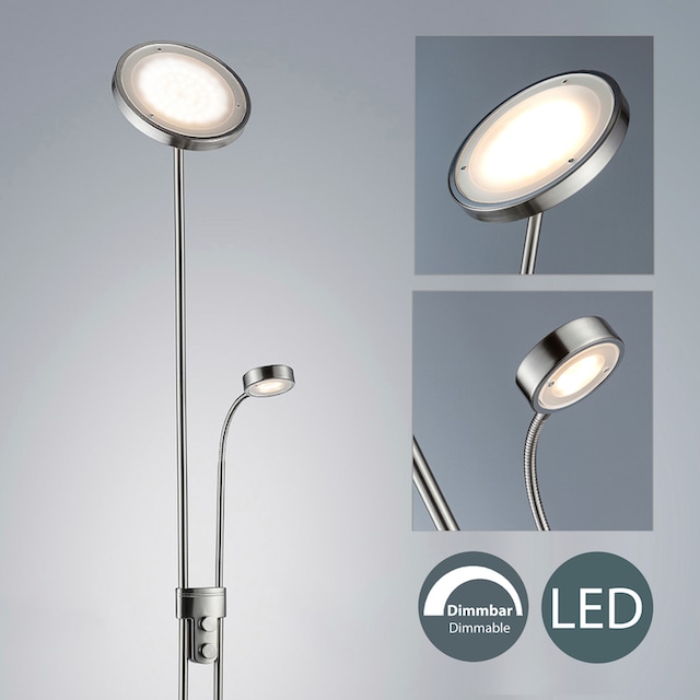 B.K.Licht Stehlampe mit Lesearm, inkl. 1 x LED-Modul 17 Watt, 2.000lm,  3.000K, stufenlos dimmbar. Lesearm inkl. 1 x LED-Modul 3 Watt, 350lm,  3.000K, nicht dimmbar kaufen bei OTTO