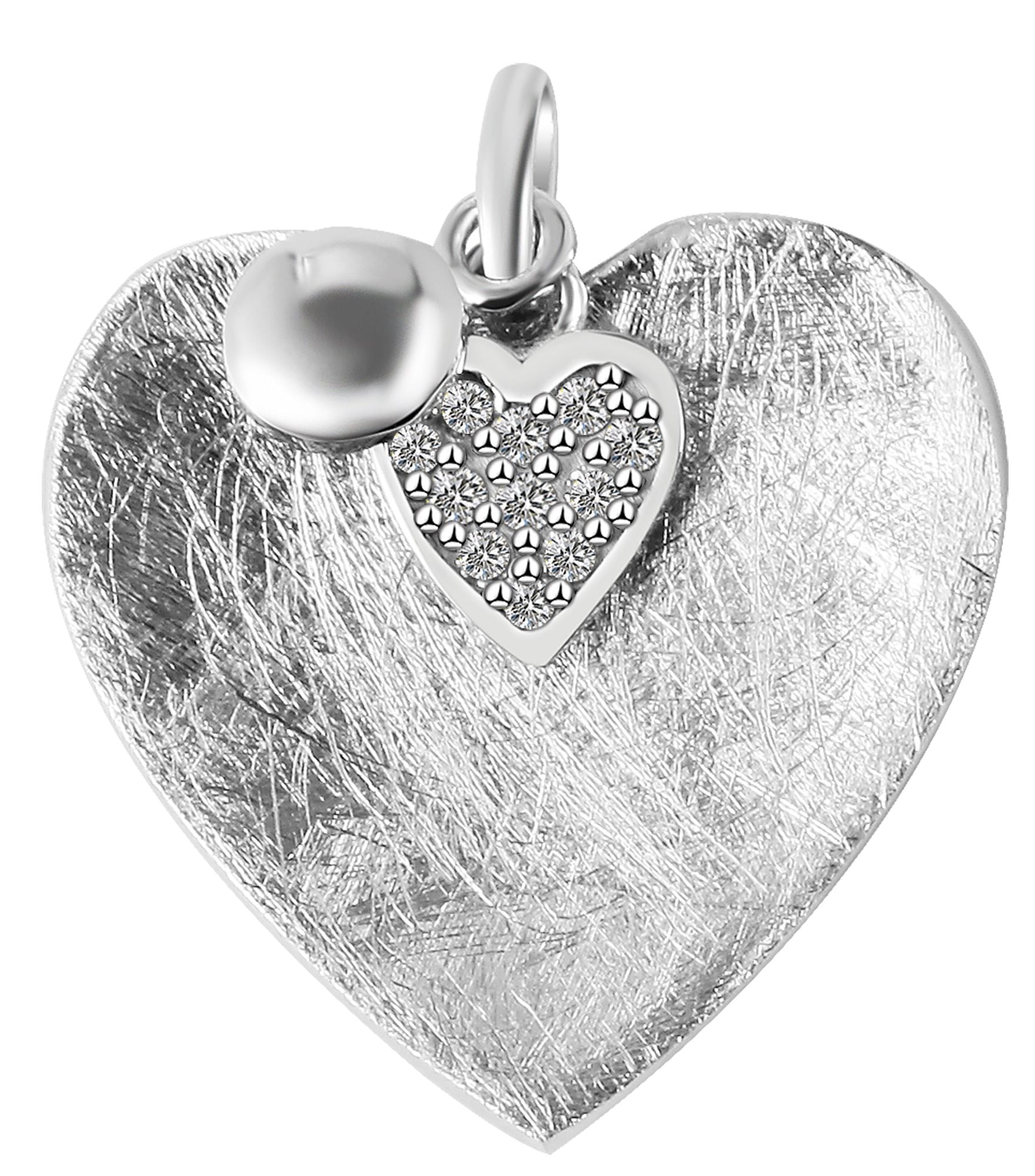 Adelia´s Herzanhänger »Damen Anhänger ¿ Herz Herzanhänger aus 925 Silber mit Zirkonia«