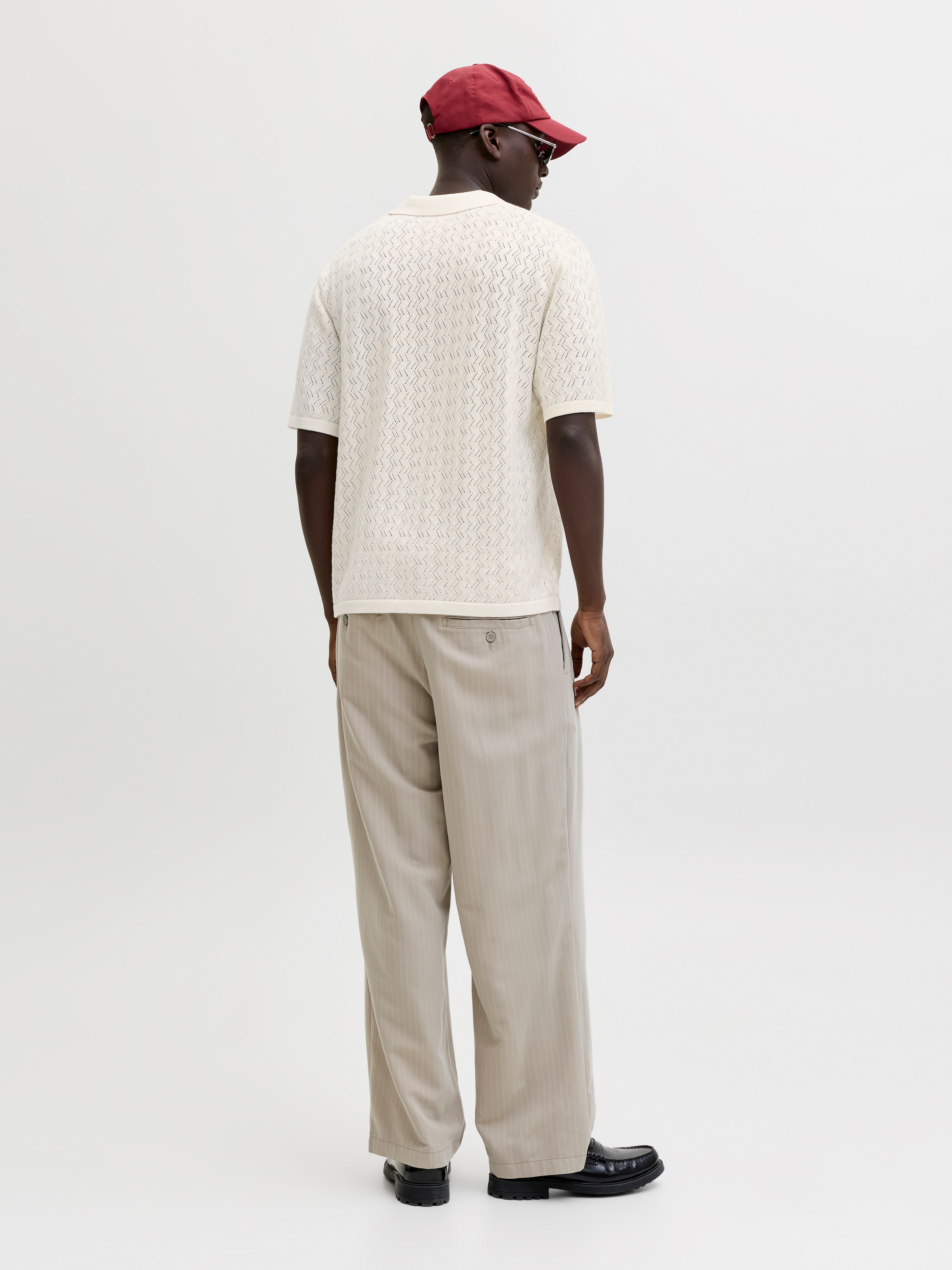 Jack & Jones Polokragenpullover »JORTYLER KNIT SS SPLIT NECK POLO SN« Baumwollmischung, regular fit