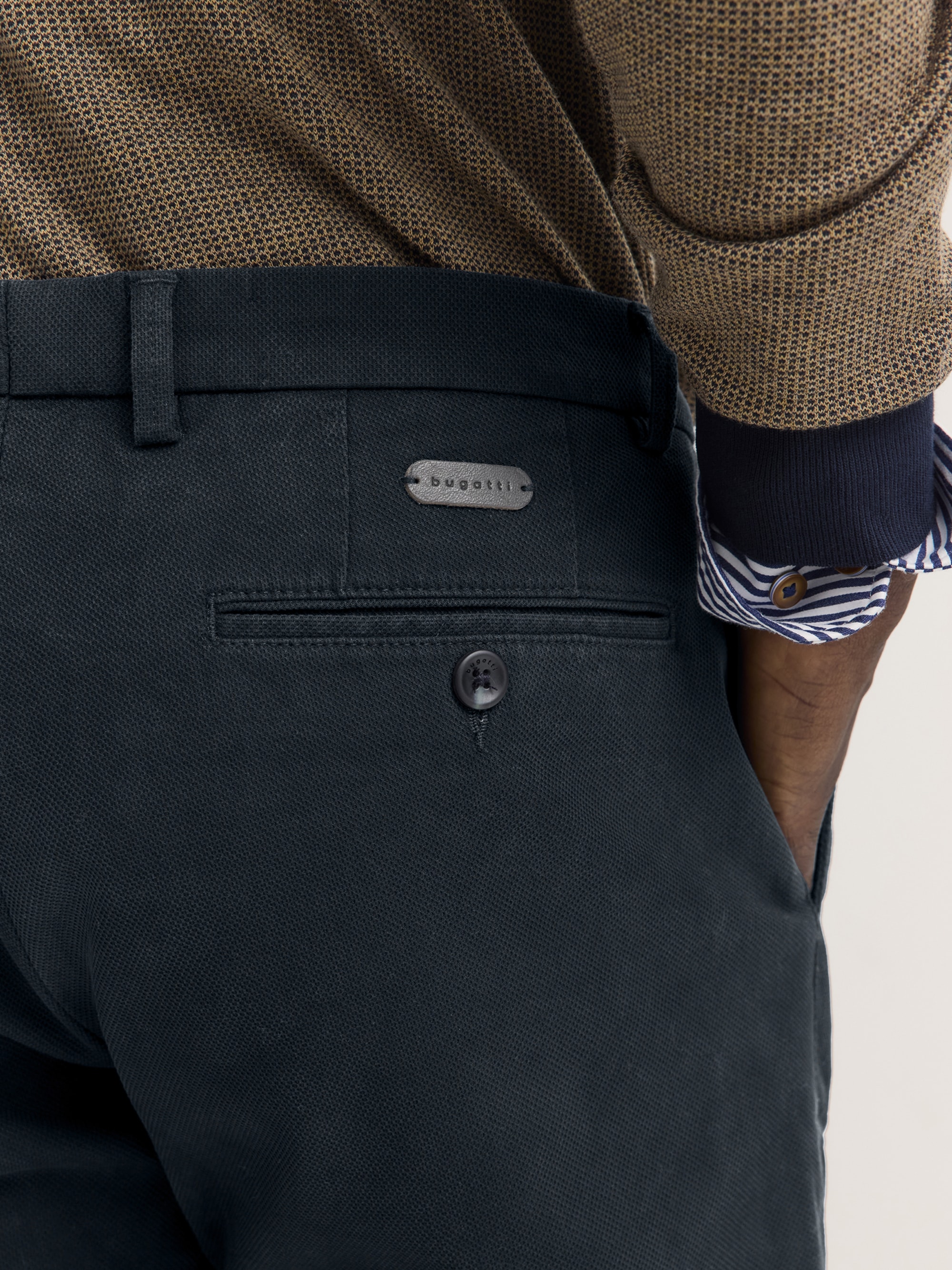 bugatti Chinohose »Modern Fit«  Modern Fit Baumwoll-Stretch Soft Touch