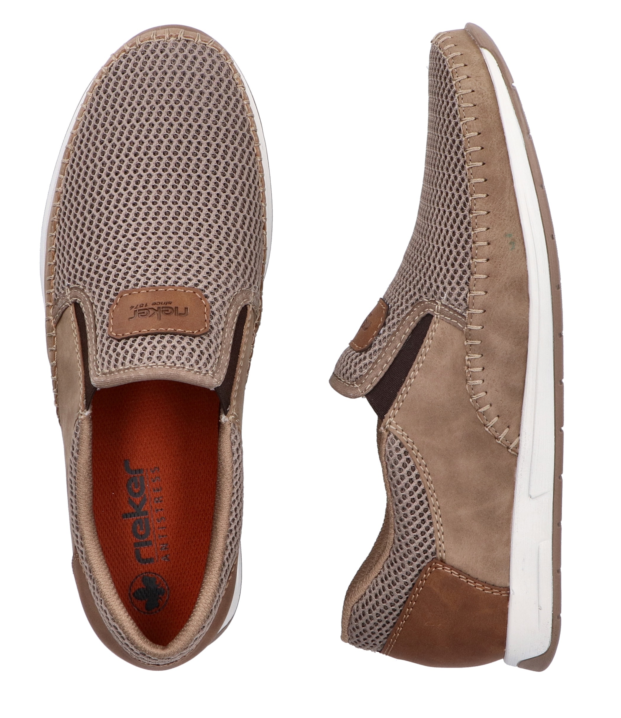 Rieker Slipper  Slip-on Sneaker, Schlupfschuh mit Stretcheinsätze