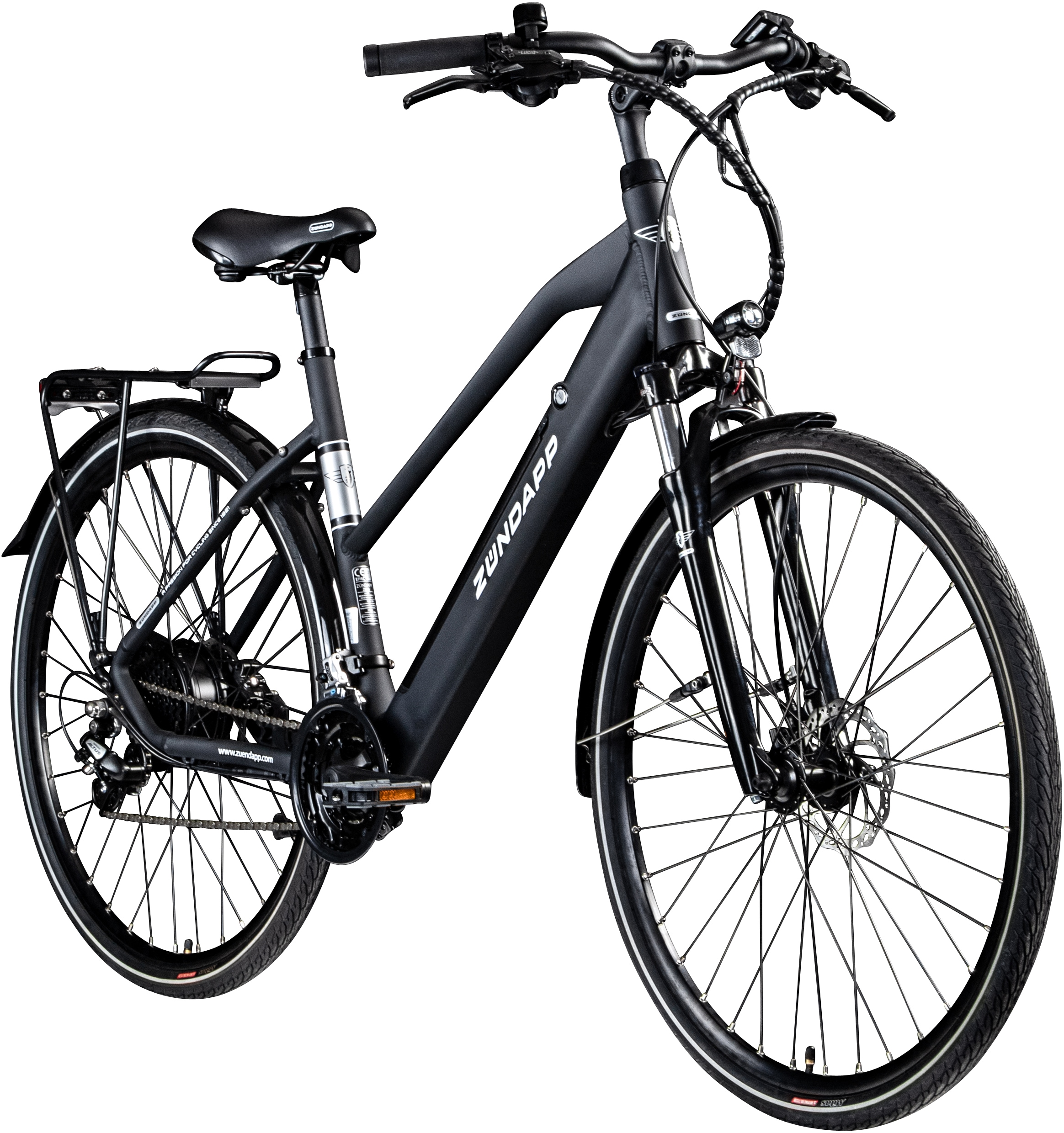 Zündapp E-Bike »Z810«, 24 Gang, Shimano, Altus RD-M310, Heckmotor 250 W, Pedelec, Elektrofahrrad für Damen