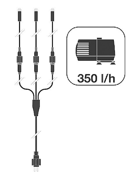 Ubbink Wasserspiel »Vernier«, (Set, Dekoelement; Pumpe: 350 l/h; Mini-LED)