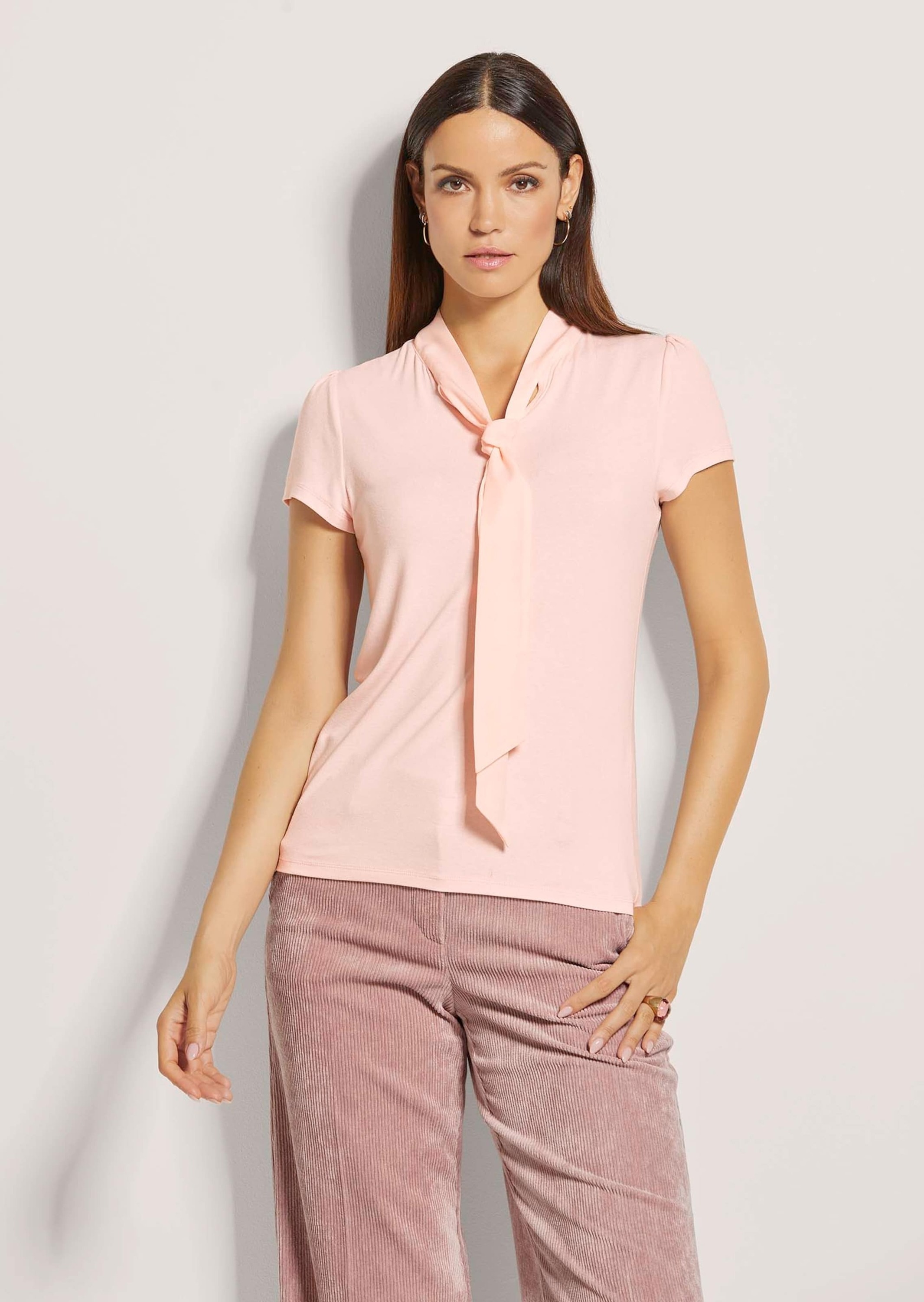 MADELEINE Kurzarmshirt »Blusenshirt Kurzarmoberteil mit Schluppe«