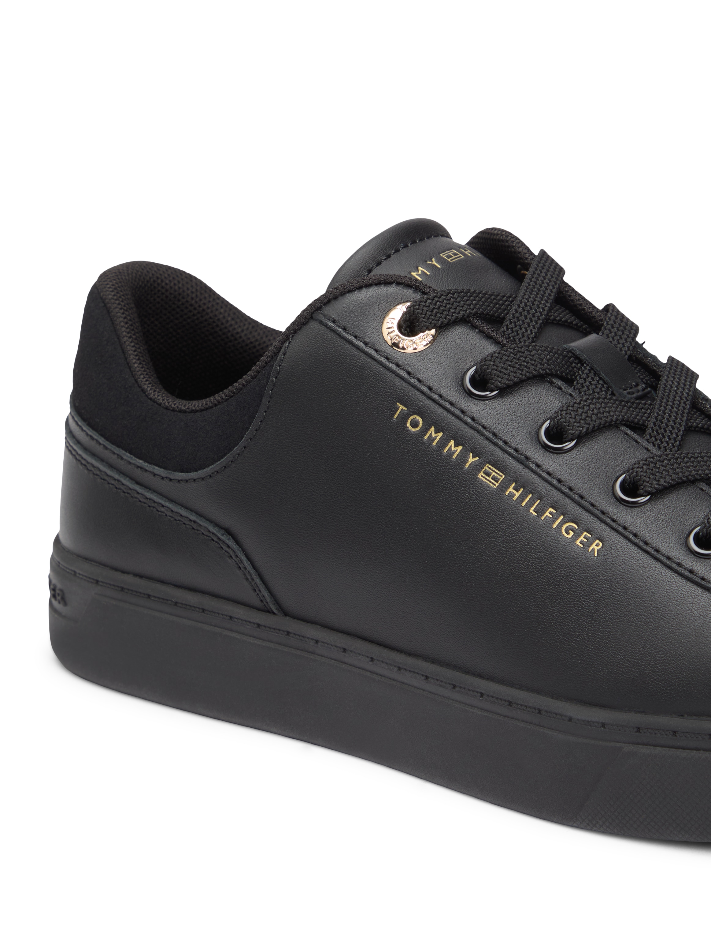 Tommy Hilfiger Plateausneaker »CASUAL CUPSOLE SNEAKER«  , Freizeitschuh, Halbschuh, Schnürschuh, Kontrastbesatz an der Ferse