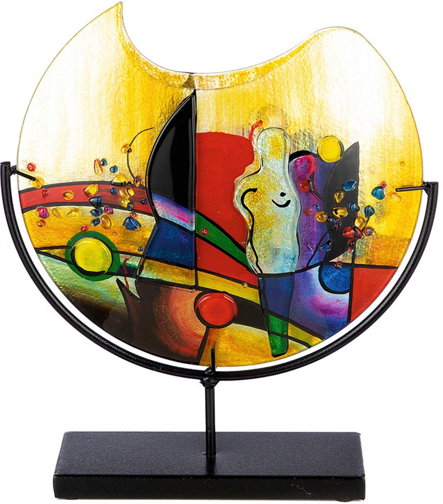 Casablanca by Gilde Tischvase »Silhouette, Dekovase«, (1 St.), Vase aus Glas,  mit schwarzem Metallfuß, Höhe 38 cm online bei OTTO