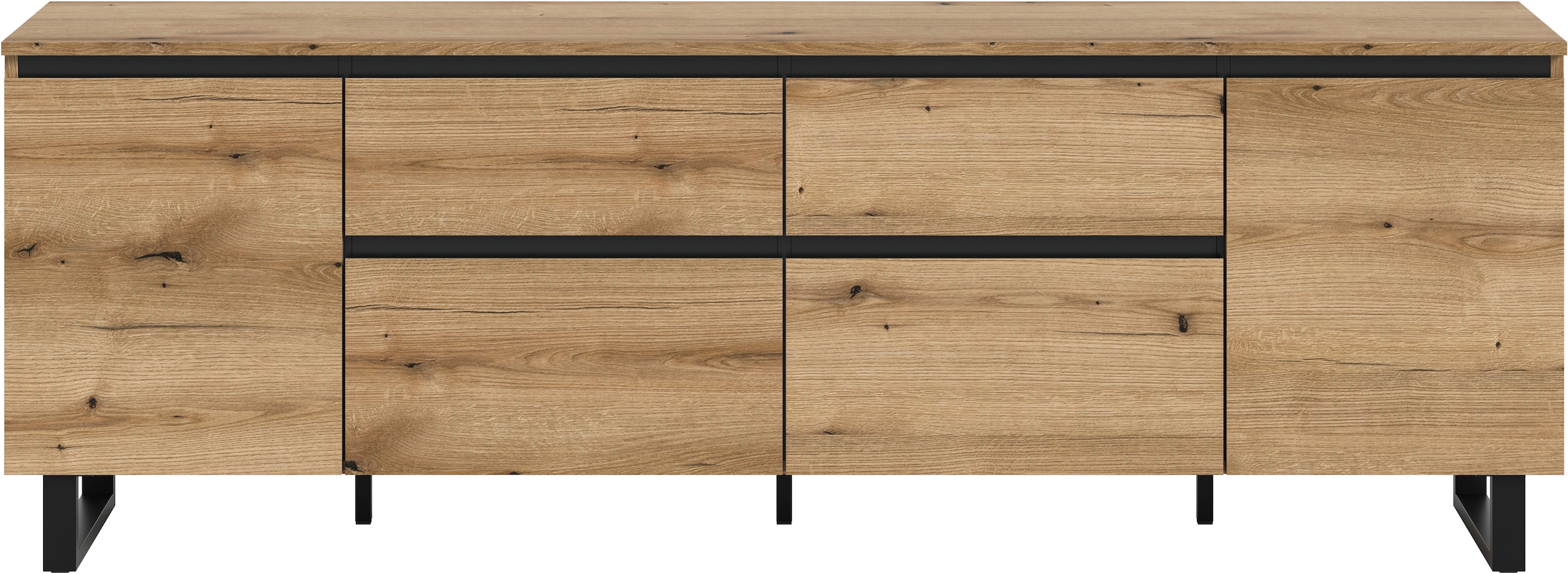 INOSIGN Lowboard »TOMA, 188cm breit, Metall-Kufen-Fuß, 2 Türen, 2 Schubkästen,2 Klappen« TV-Lowboard, Mediaschrank, Mediaboard, TV-Schrank, Schrank, Board