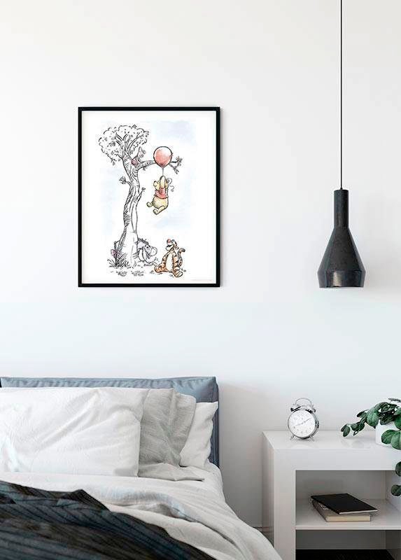 Komar Bild »Winnie the Pooh Hang on«, Disney, (1 St.), Wandbild zur Dekoration im Kinderzimmer - ohne Rahmen