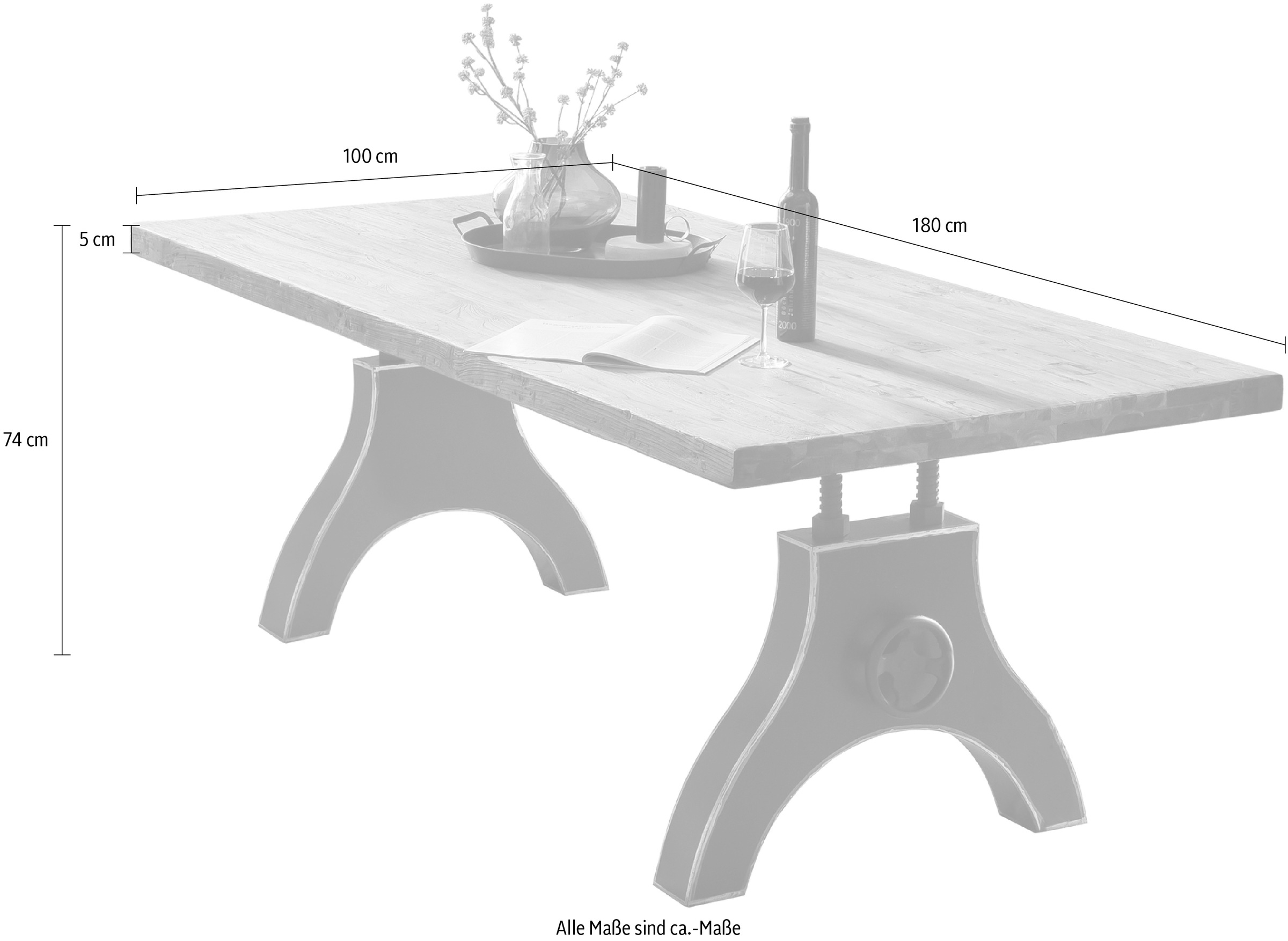 SIT Esstisch, mit außergewöhnlichem Sonnen-Design