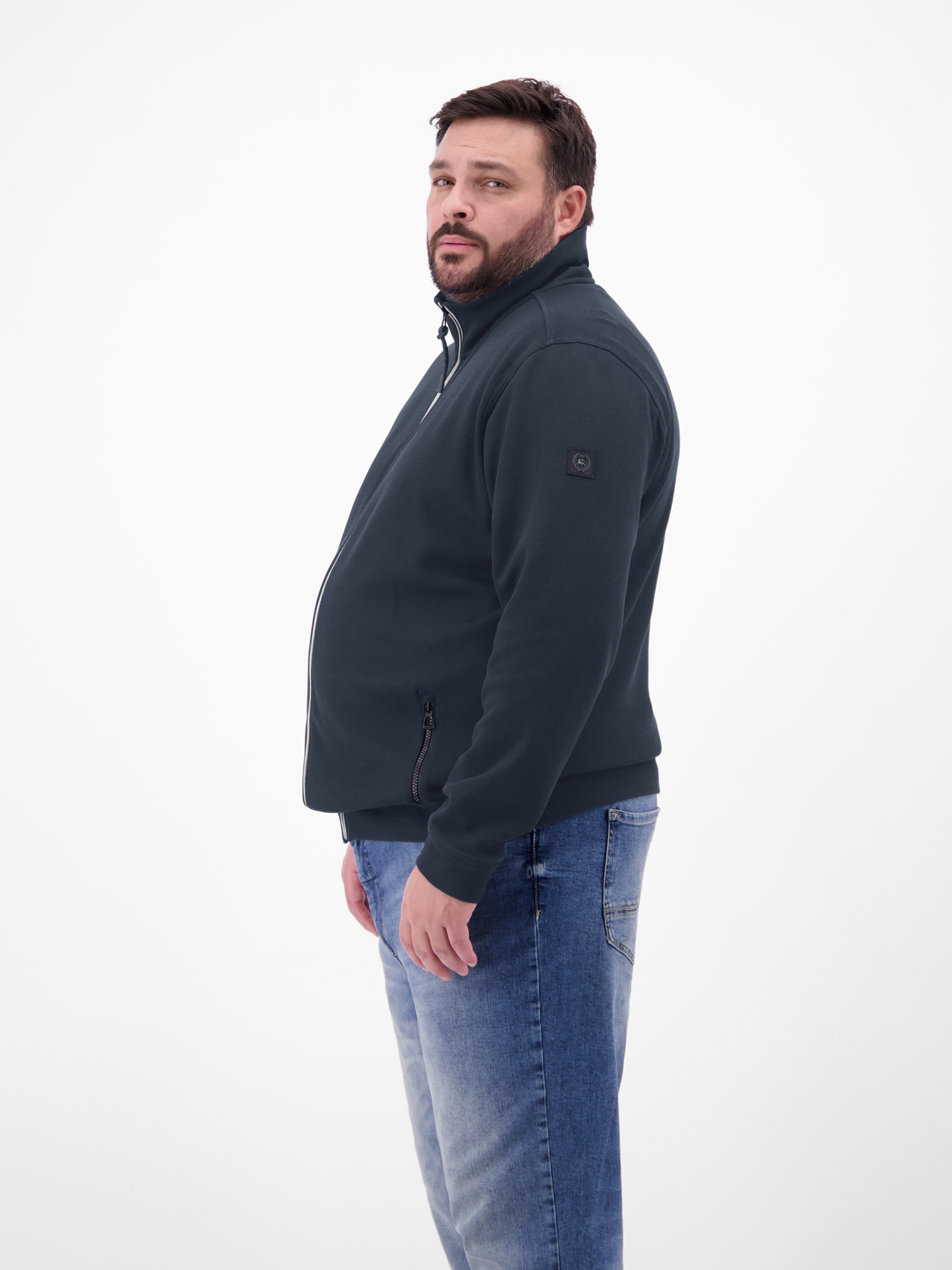 LERROS Sweatjacke »Sweatjacke aus weichem Baumwollmischgewebe«