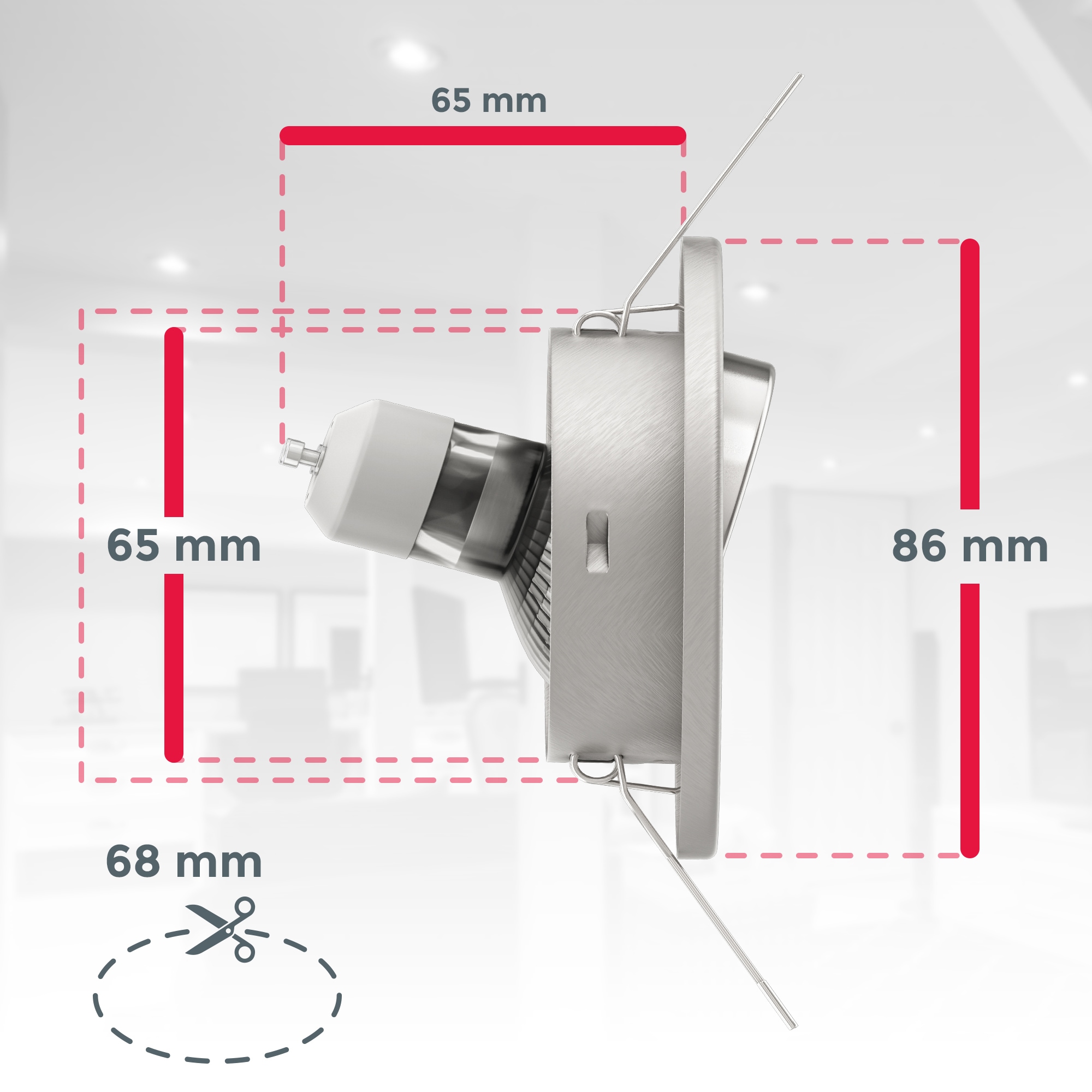 Decken-Spot bestellen Einbaustrahler, 3W Einbauleuchten, 10 250lm LED GU10, Shop LED OTTO im B.K.Licht inkl. flammig-flammig, schwenkbar, weiß, Online