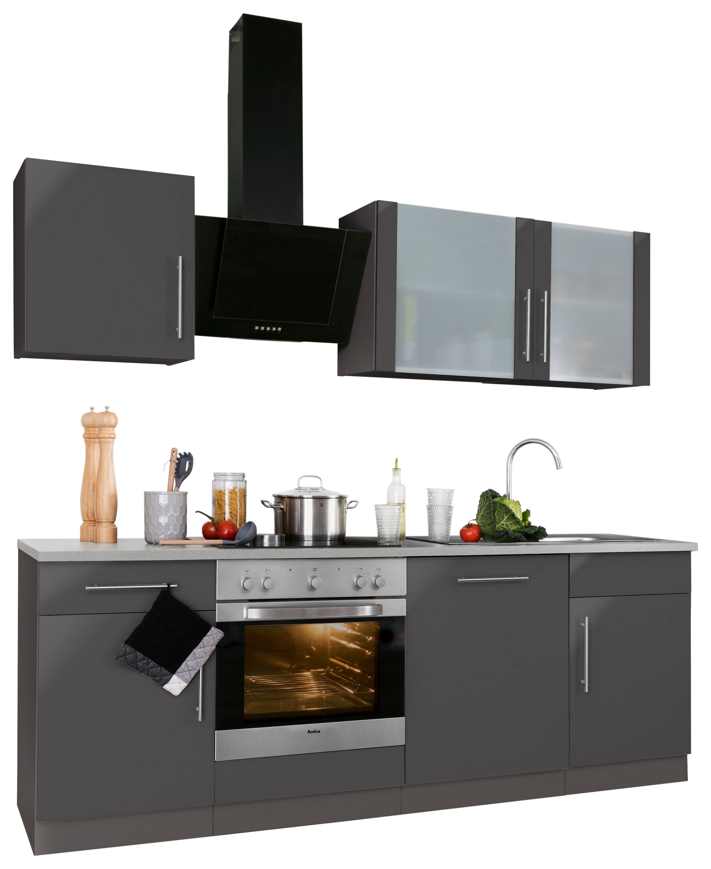 wiho Küchen Küchenzeile Breite E-Geräten, mit bei cm online »Cali«, OTTO 220