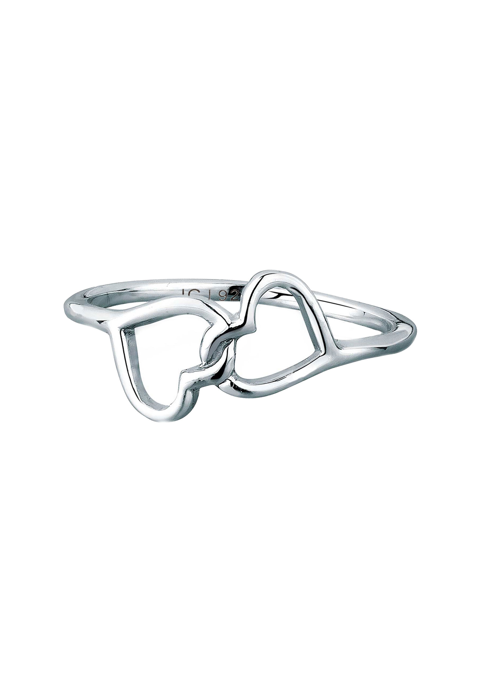 Elli Silberring »Ring Herz Symbol Verbunden 925 Silber«