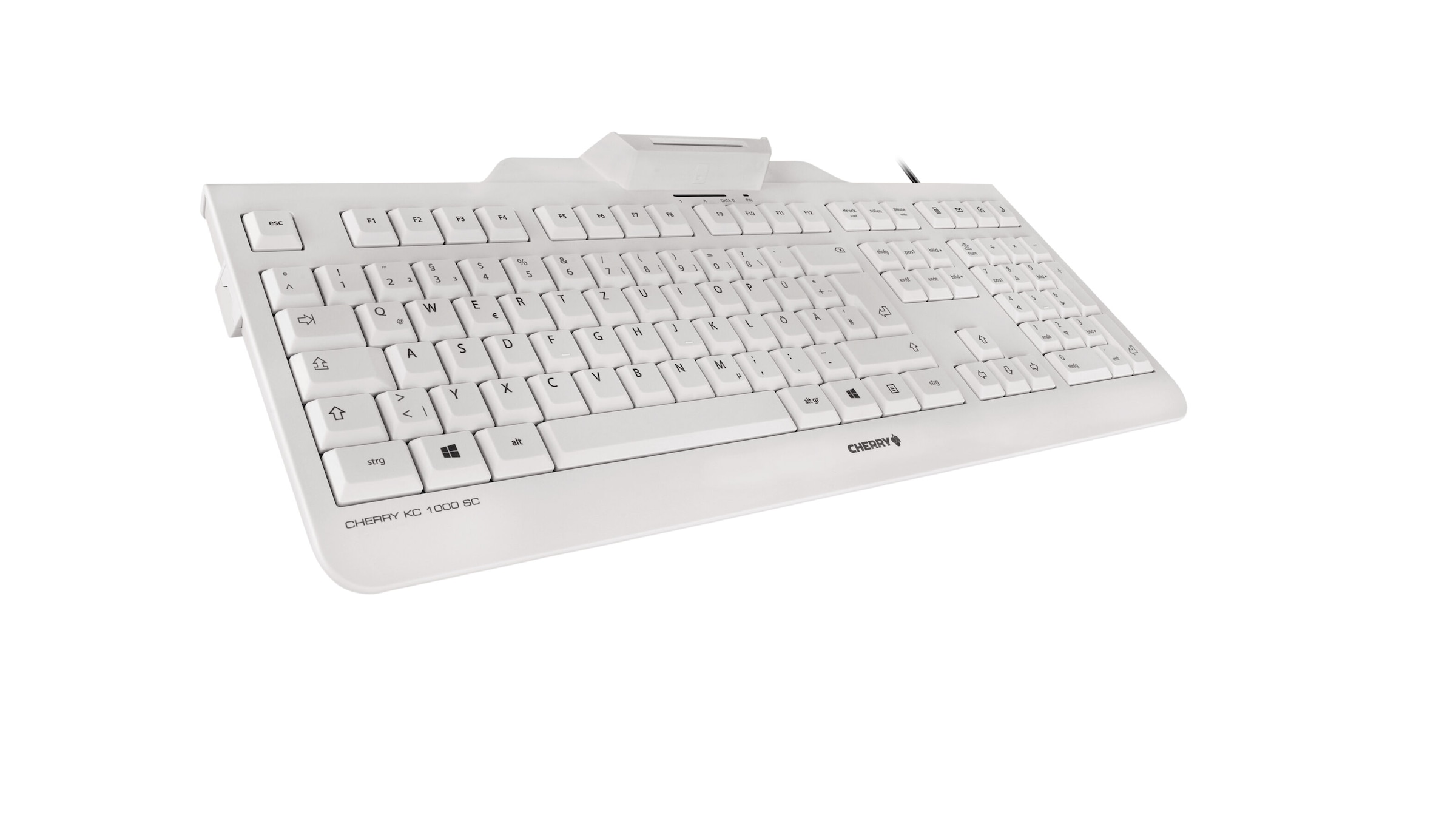 Cherry Tastatur »KC 1000 SC Kabelgebundene Chipkarten Tastatur, Hell Grau, USB«, (Ziffernblock)