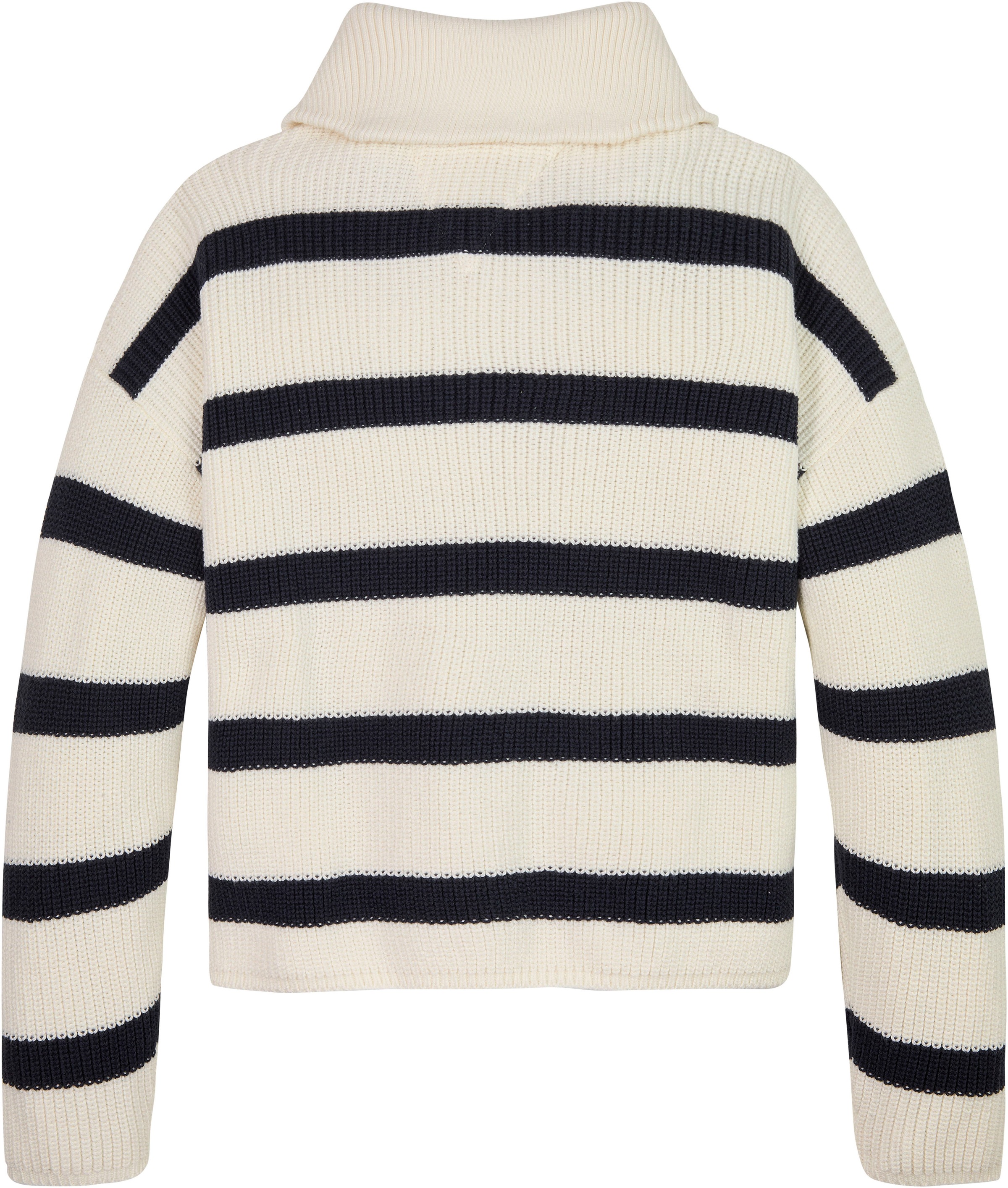 Tommy Hilfiger Troyer »STRIPE HALF ZIP SWEATER«, Kinder bis 16 Jahre mit Logoprägung