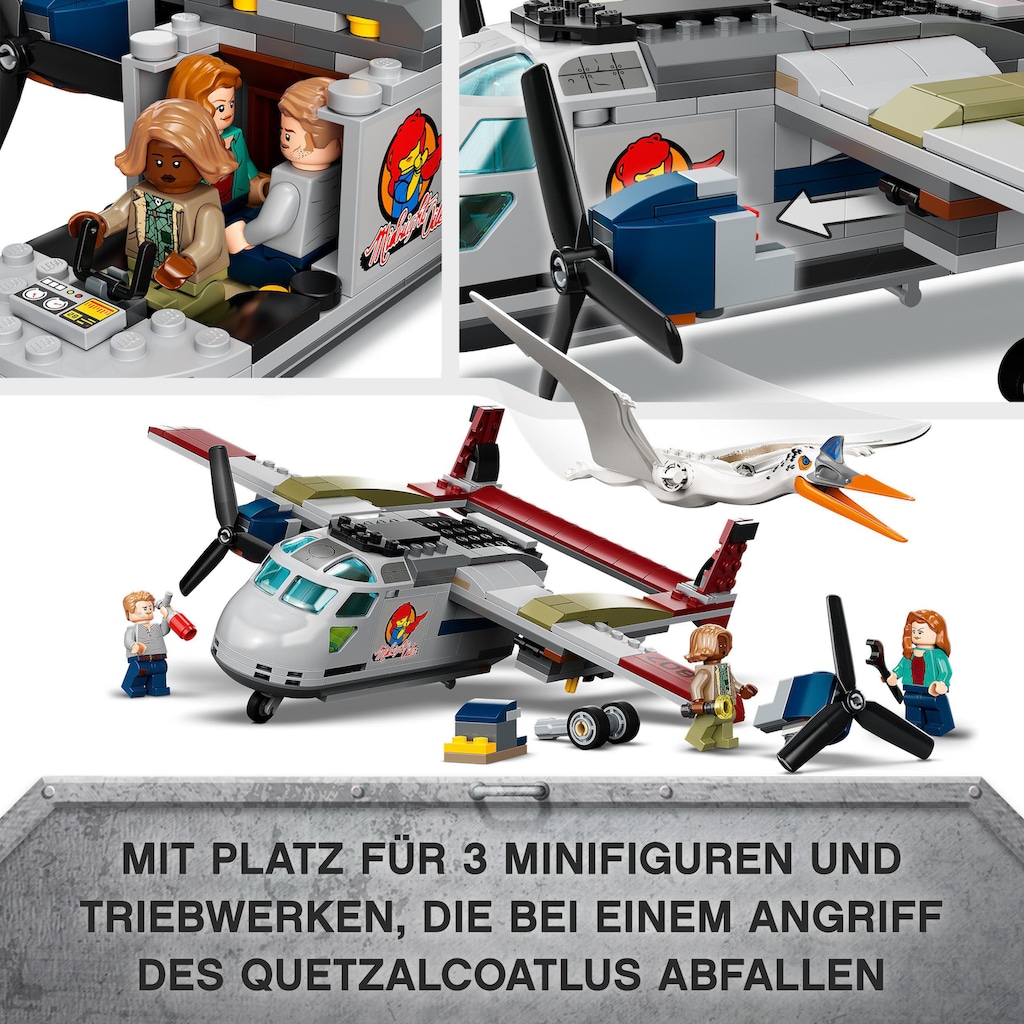 LEGO® Konstruktionsspielsteine »Quetzalcoatlus: Flugzeug-Überfall (76947), LEGO® Jurassic World«, (306 St.)