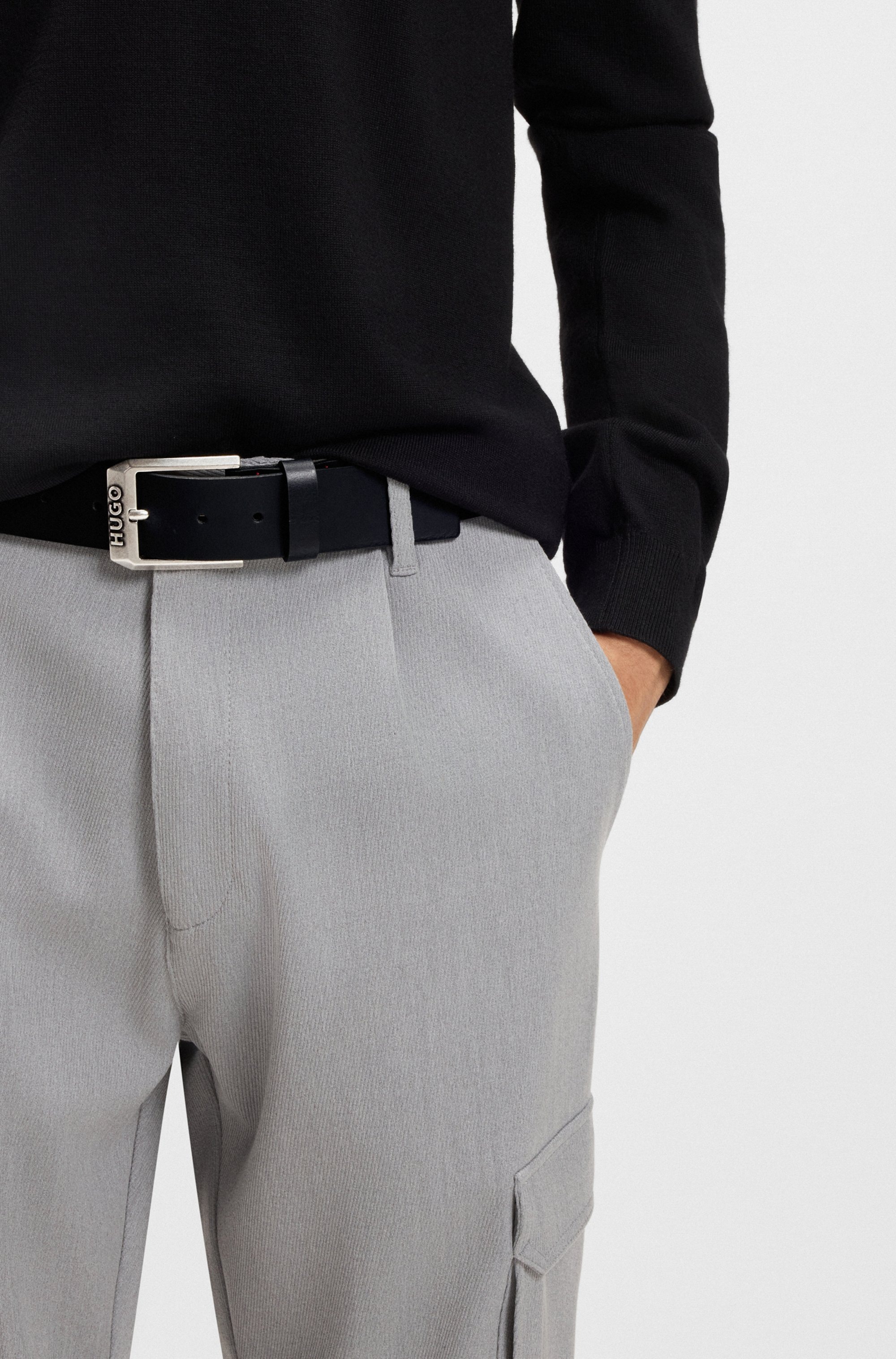 HUGO Ledergürtel »Gelio Sz40«, mit Markenlabel von HUGO