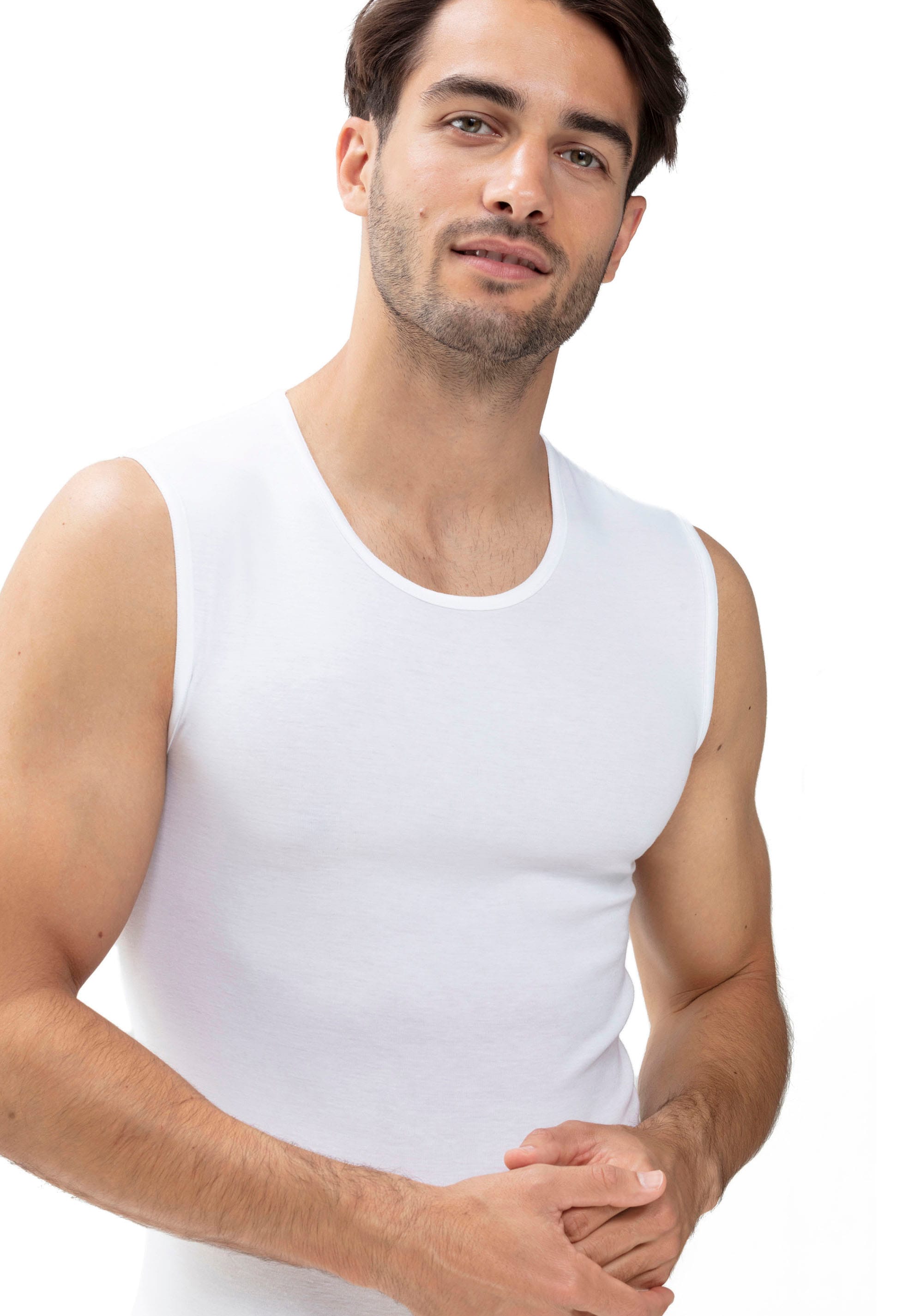 Muscleshirt »CASUAL COTTON (K)«, Elastische Hals und Armabschlüsse