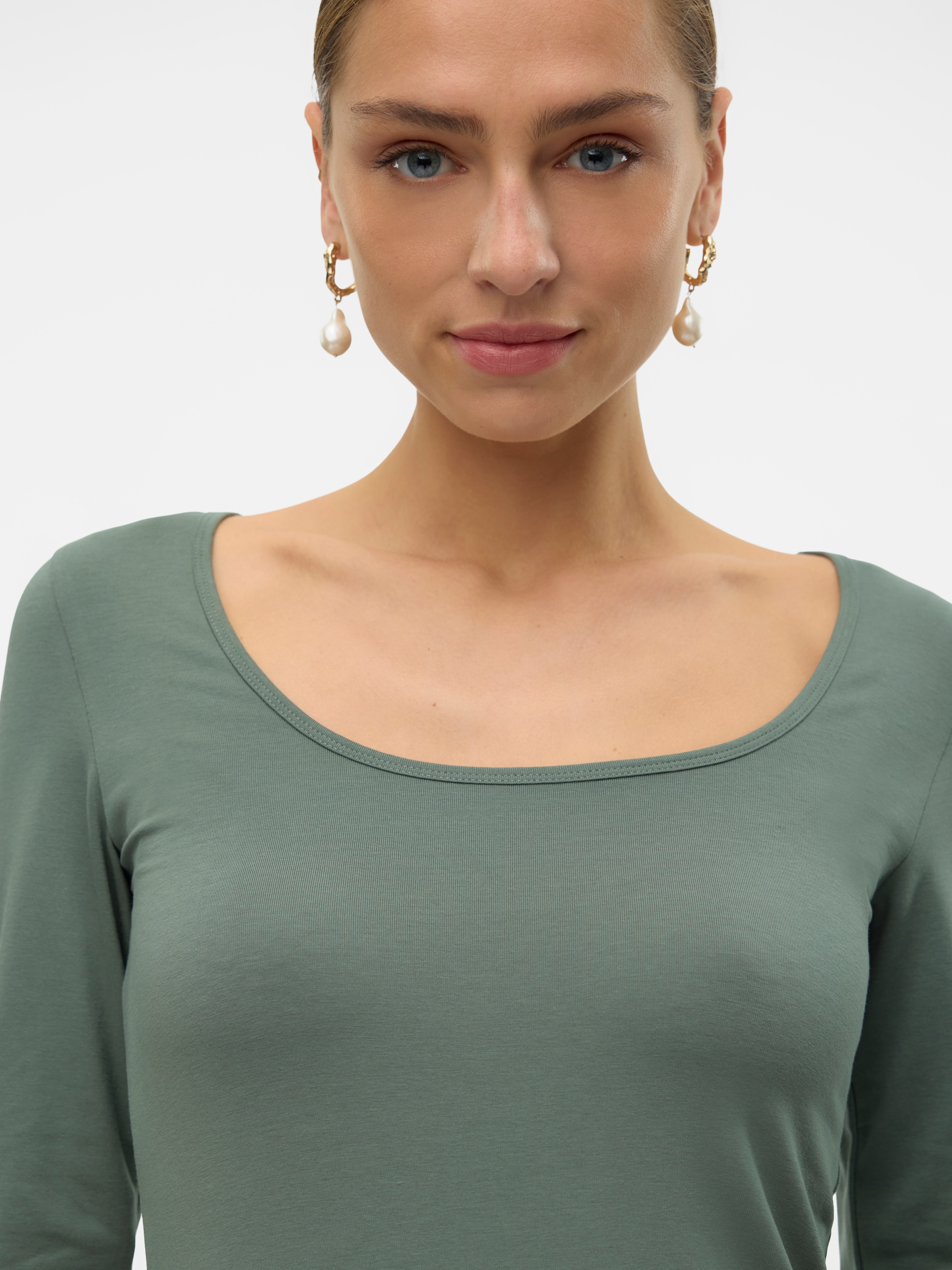 Vero Moda Langarmshirt »VMLULU LS U-NECK TOP JRS GA NOOS«